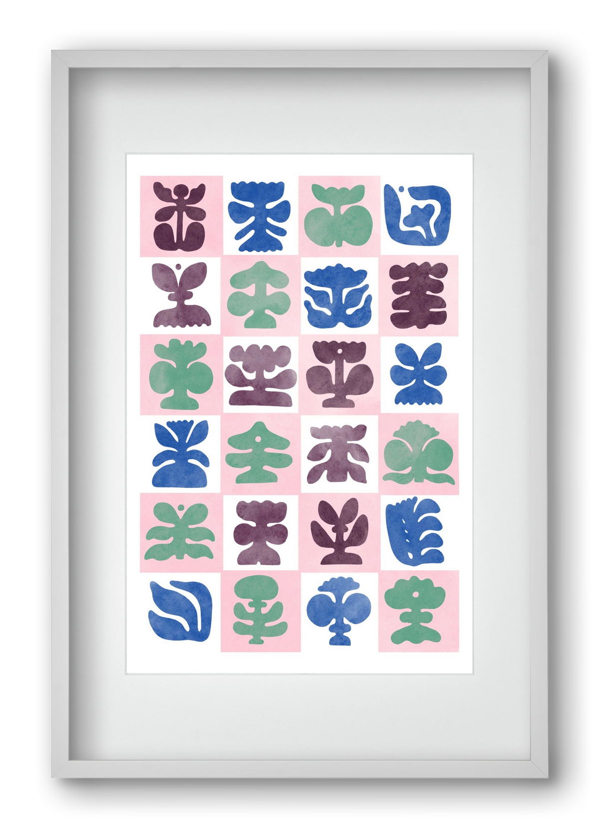 Bloom, 40x60 cm (30x45 cm), Fehér keret, paszpartuval