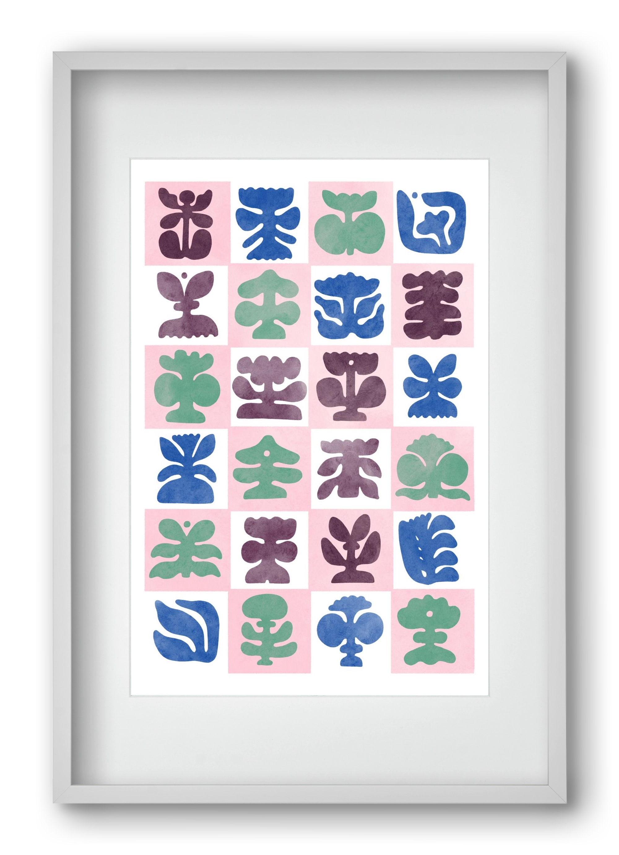 Bloom, 40x60 cm (30x45 cm), Fehér keret, paszpartuval