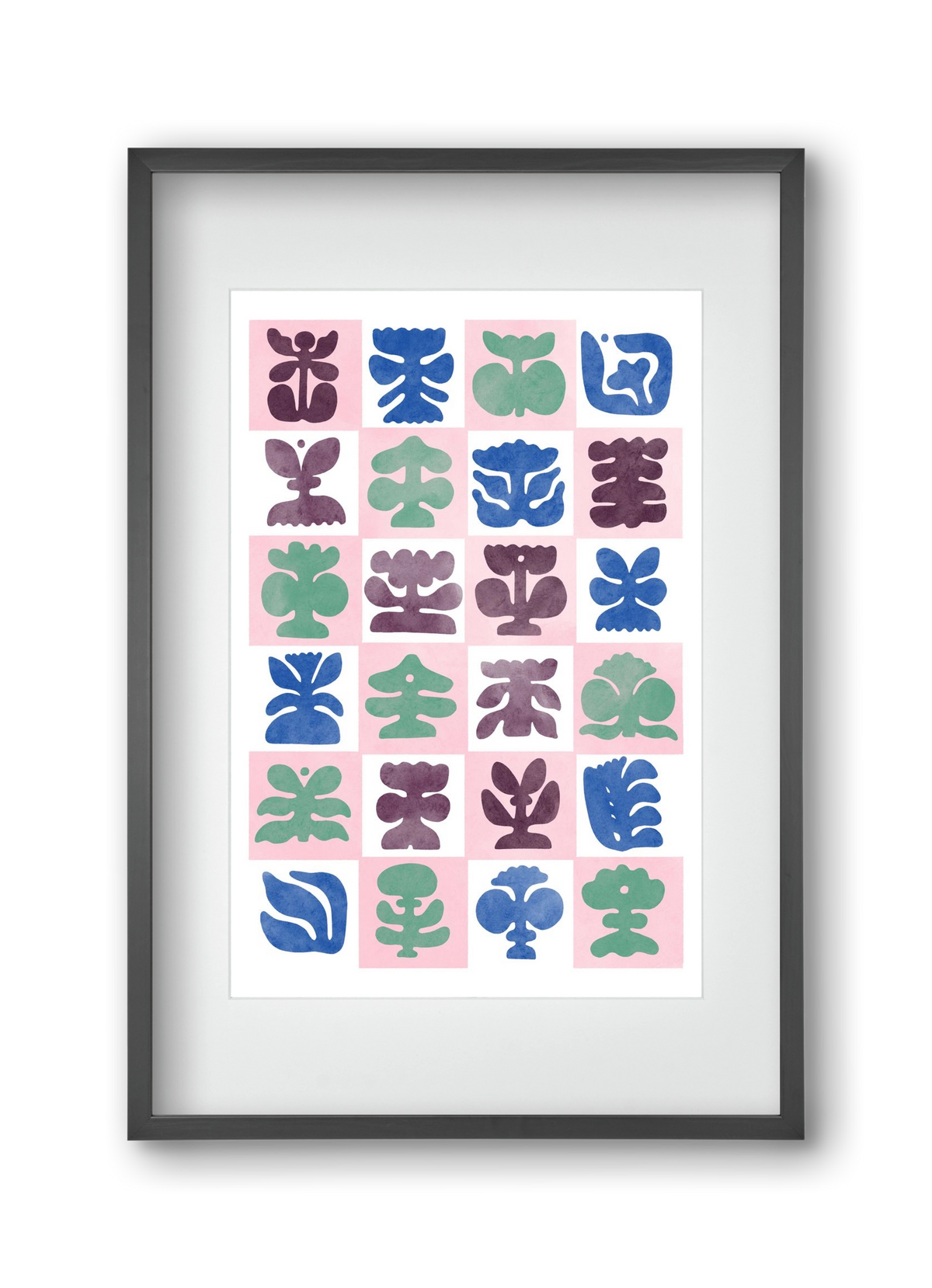 Bloom, 30x45 cm (20x30 cm), Fekete keret, paszpartuval