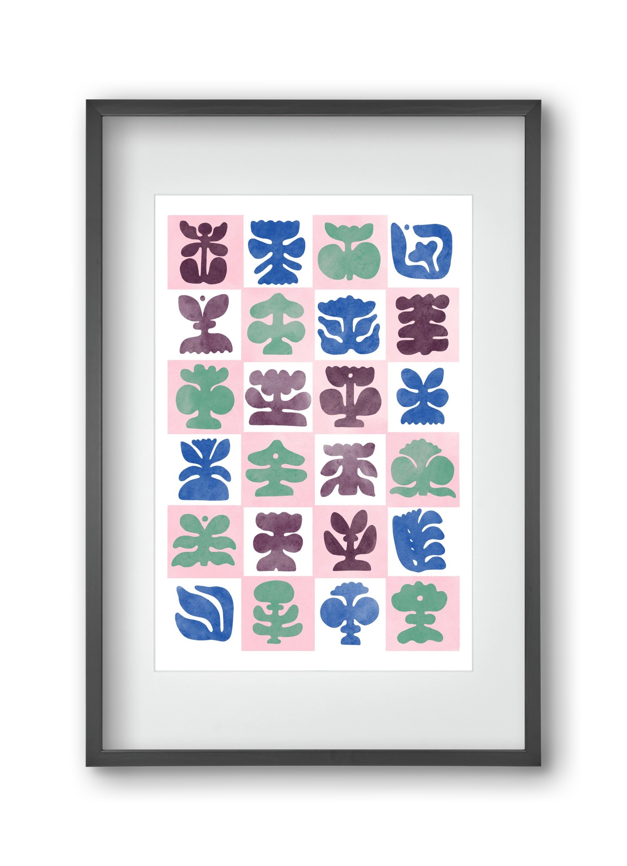 Bloom, 30x45 cm (20x30 cm), Fekete keret, paszpartuval