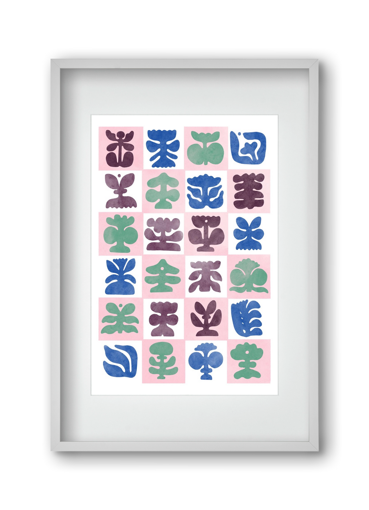 Bloom, 30x45 cm (20x30 cm), Fehér keret, paszpartuval