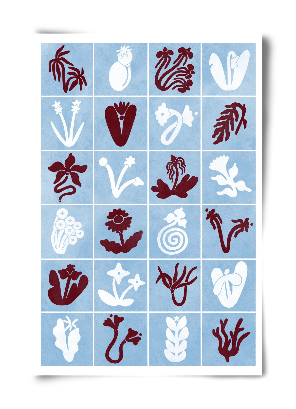 Red & Blue, 40x60 cm, Keret nélkül