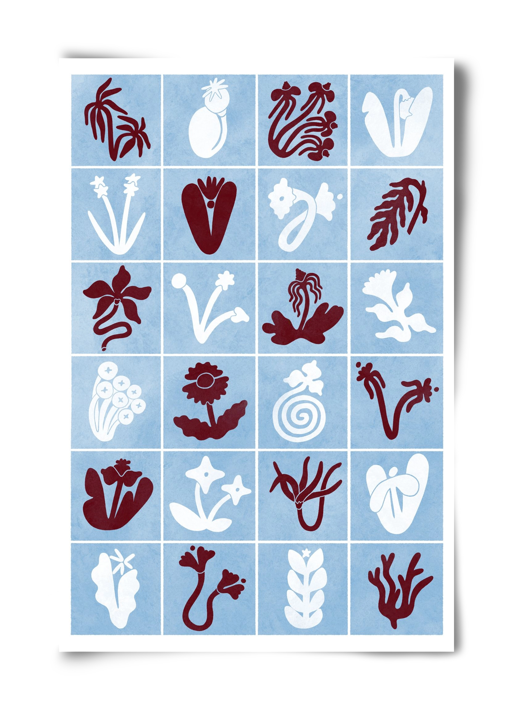 Red & Blue, 40x60 cm, Keret nélkül