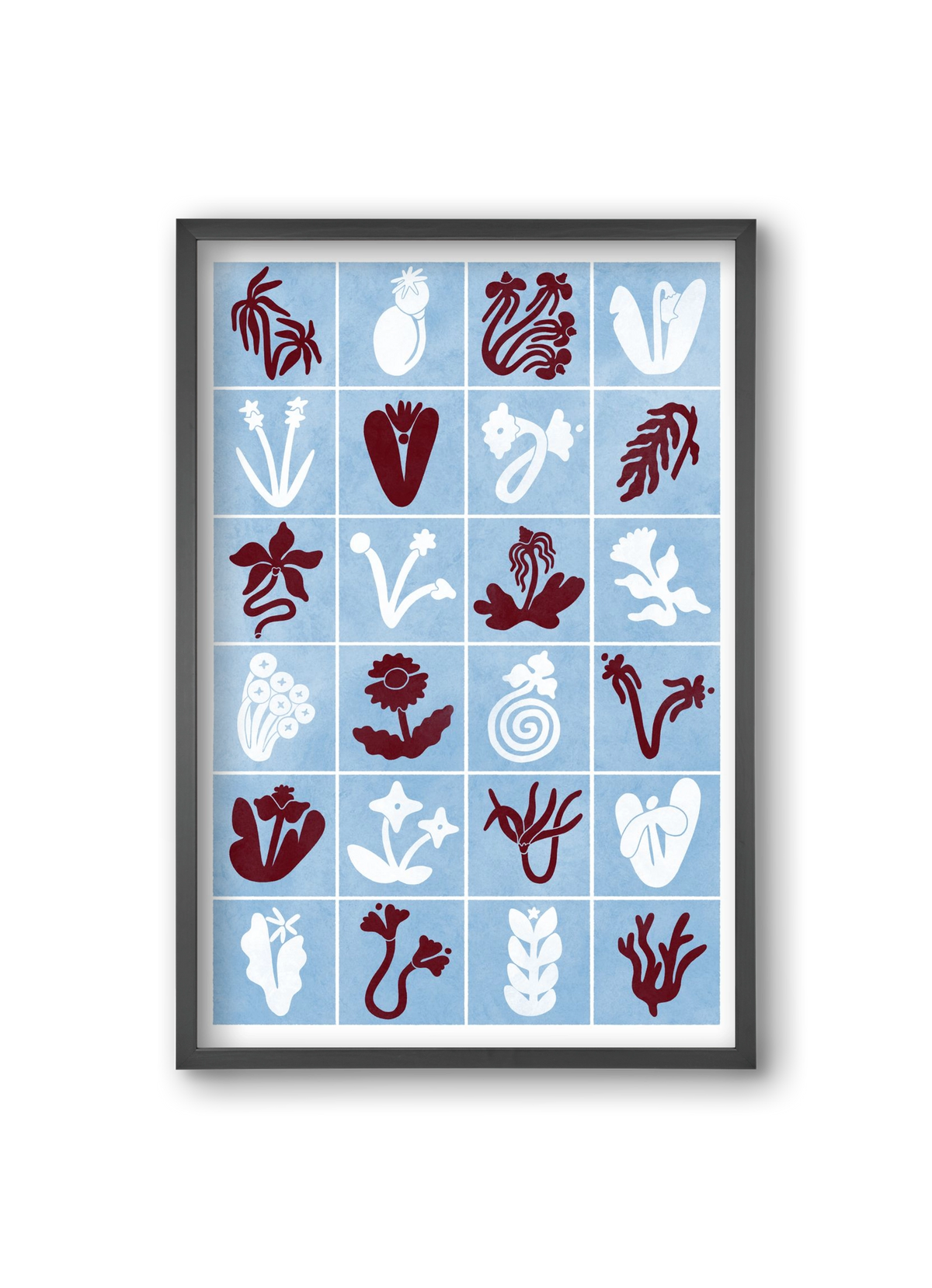 Red & Blue, 20x30 cm (20x30 cm), Fekete keret