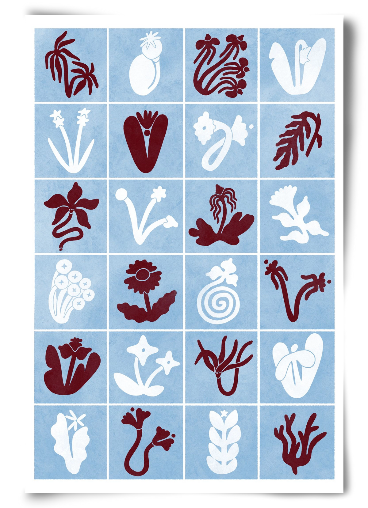 Red & Blue, 60x90 cm, Keret nélkül