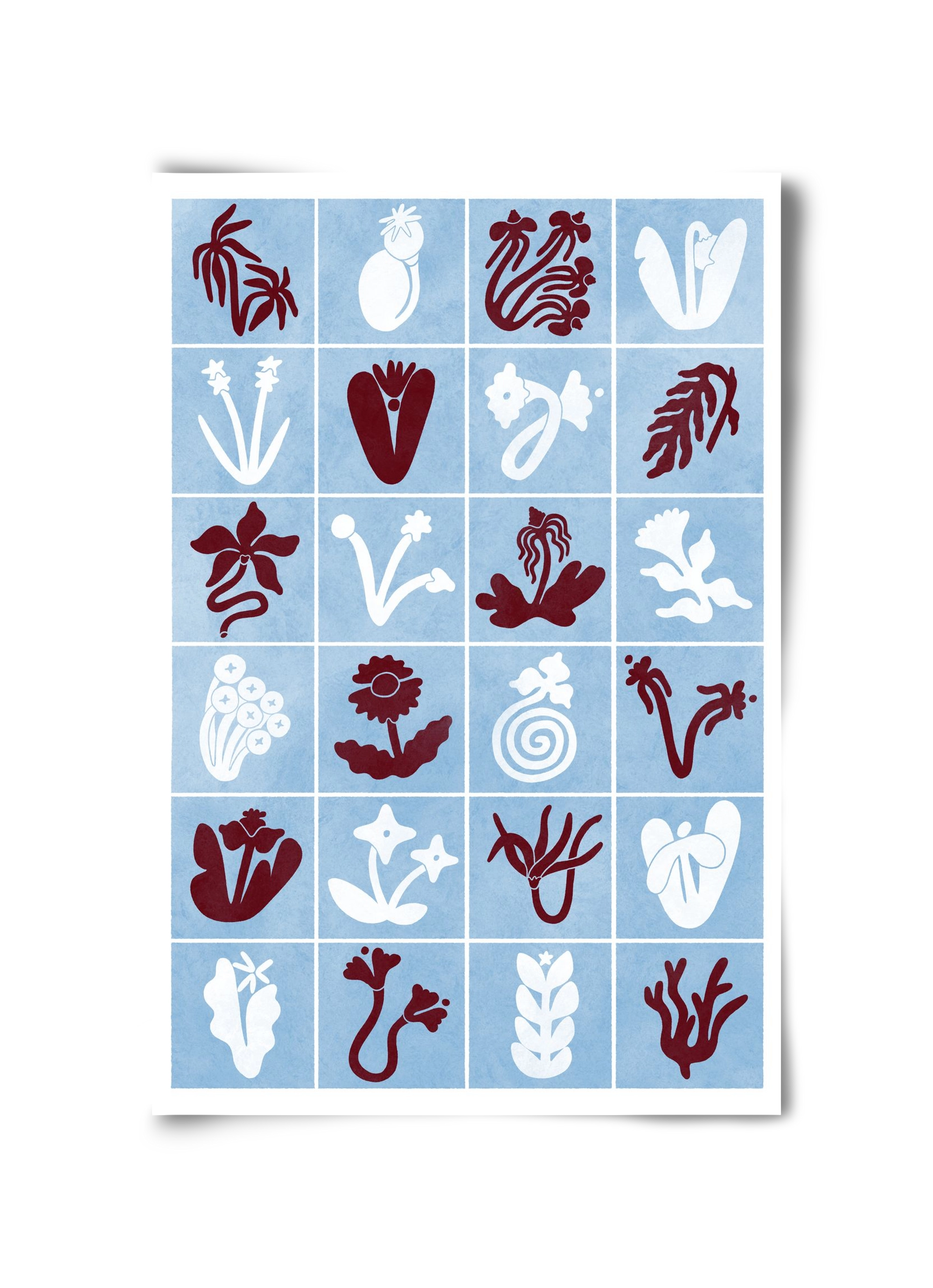 Red & Blue, 30x45 cm, Keret nélkül