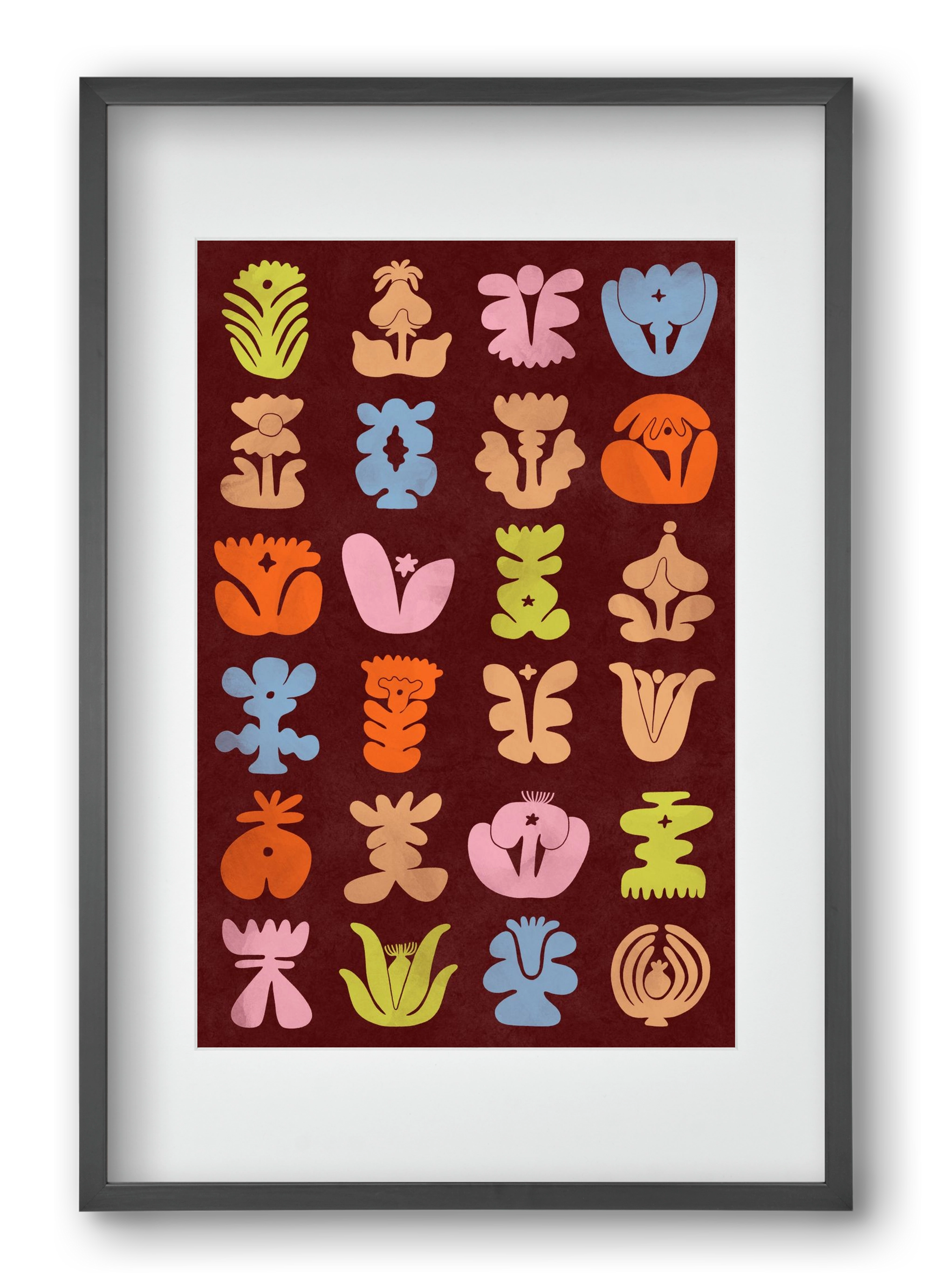 Colored Totem, 40x60 cm (30x45 cm), Fekete keret, paszpartuval