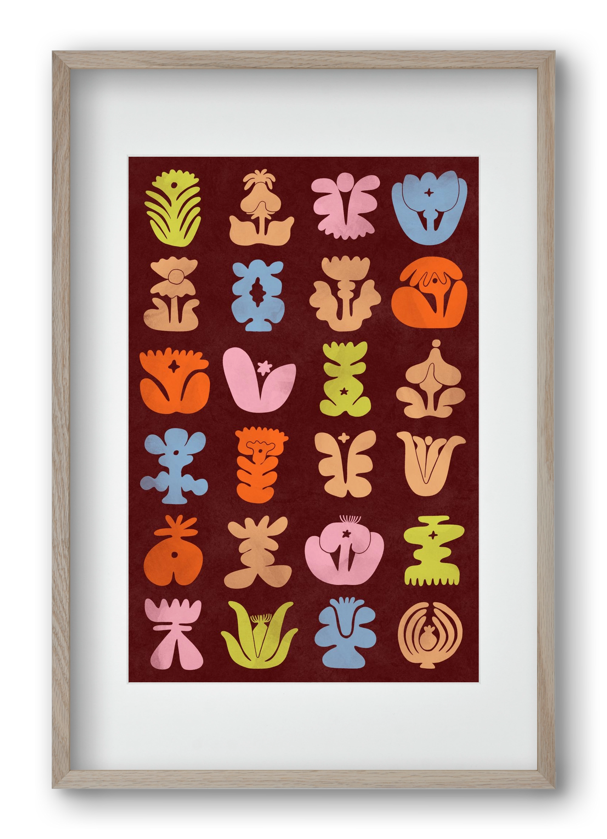 Colored Totem, 40x60 cm (30x45 cm), Tölgy keret, paszpartuval