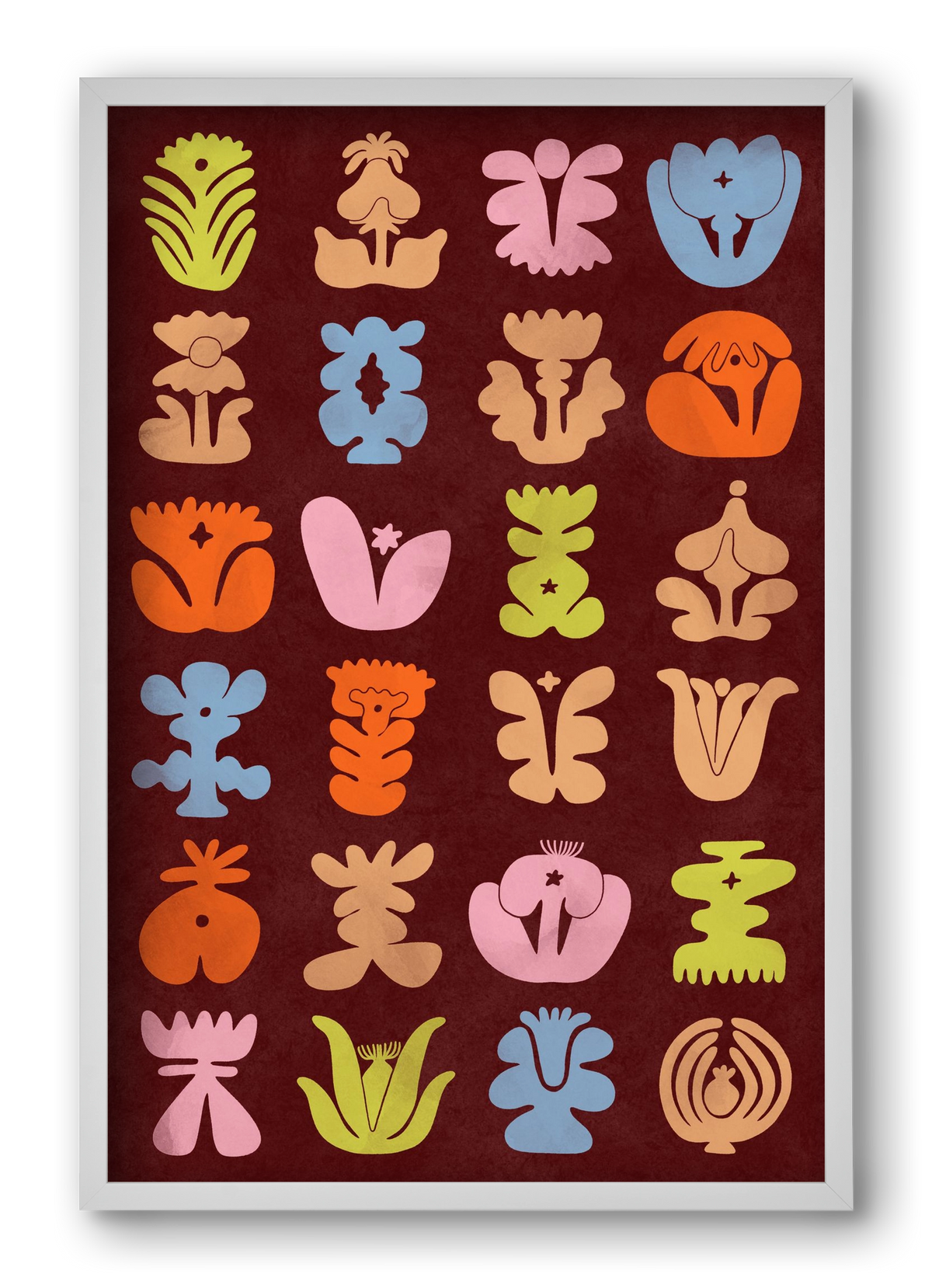 Colored Totem, 40x60 cm (40x60 cm), Fehér keret