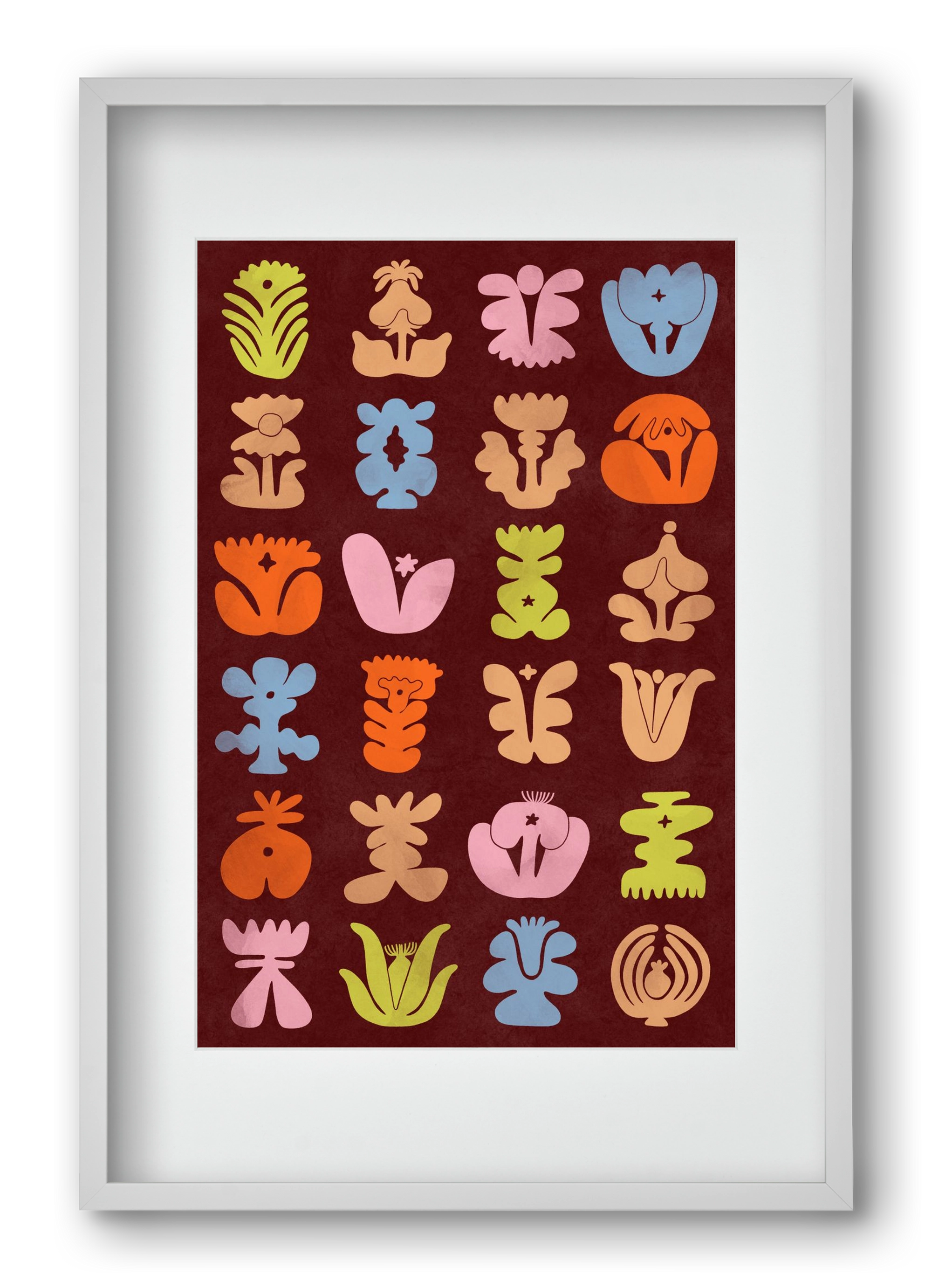 Colored Totem, 40x60 cm (30x45 cm), Fehér keret, paszpartuval