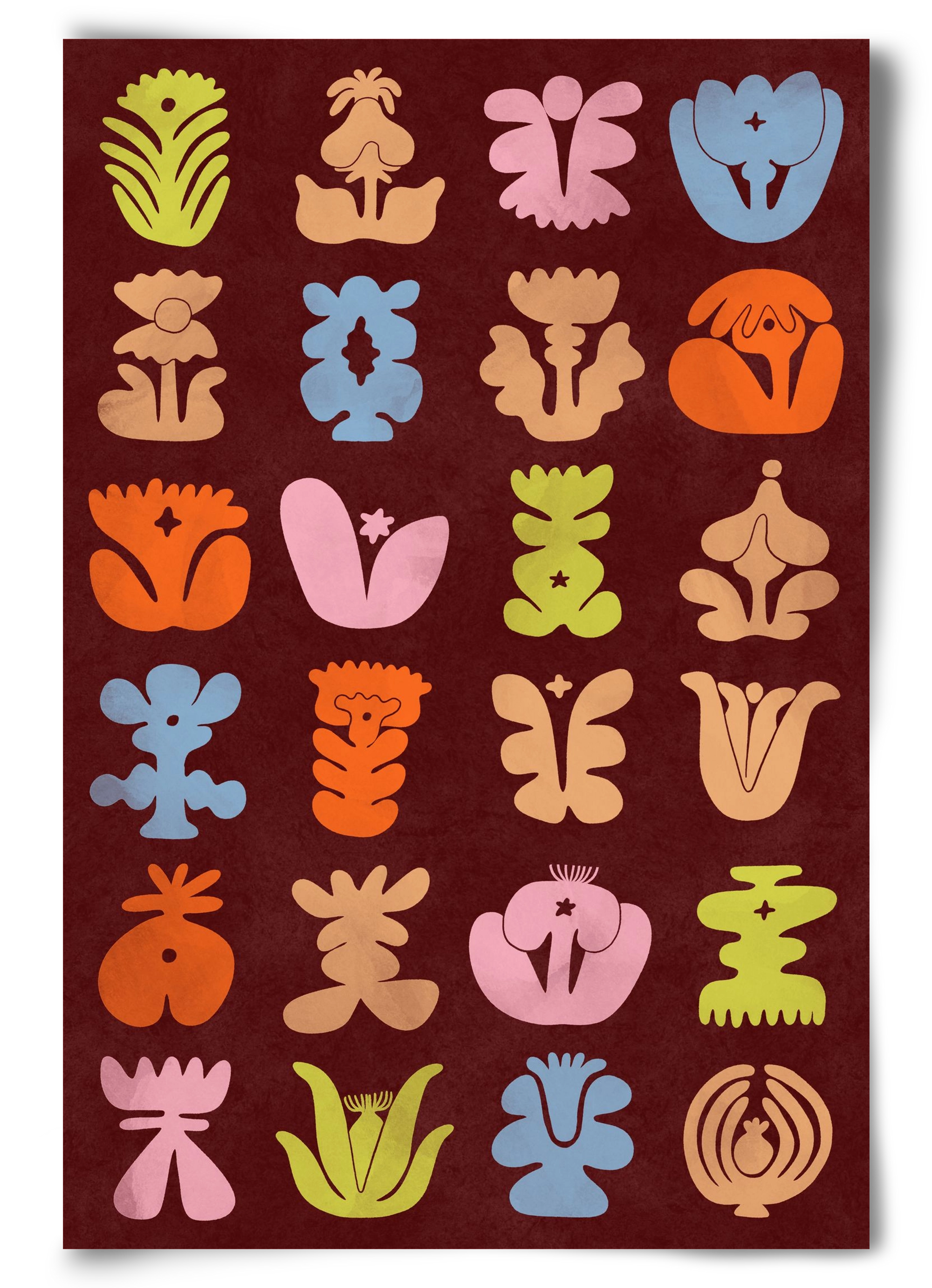 Colored Totem, 60x90 cm, Keret nélkül