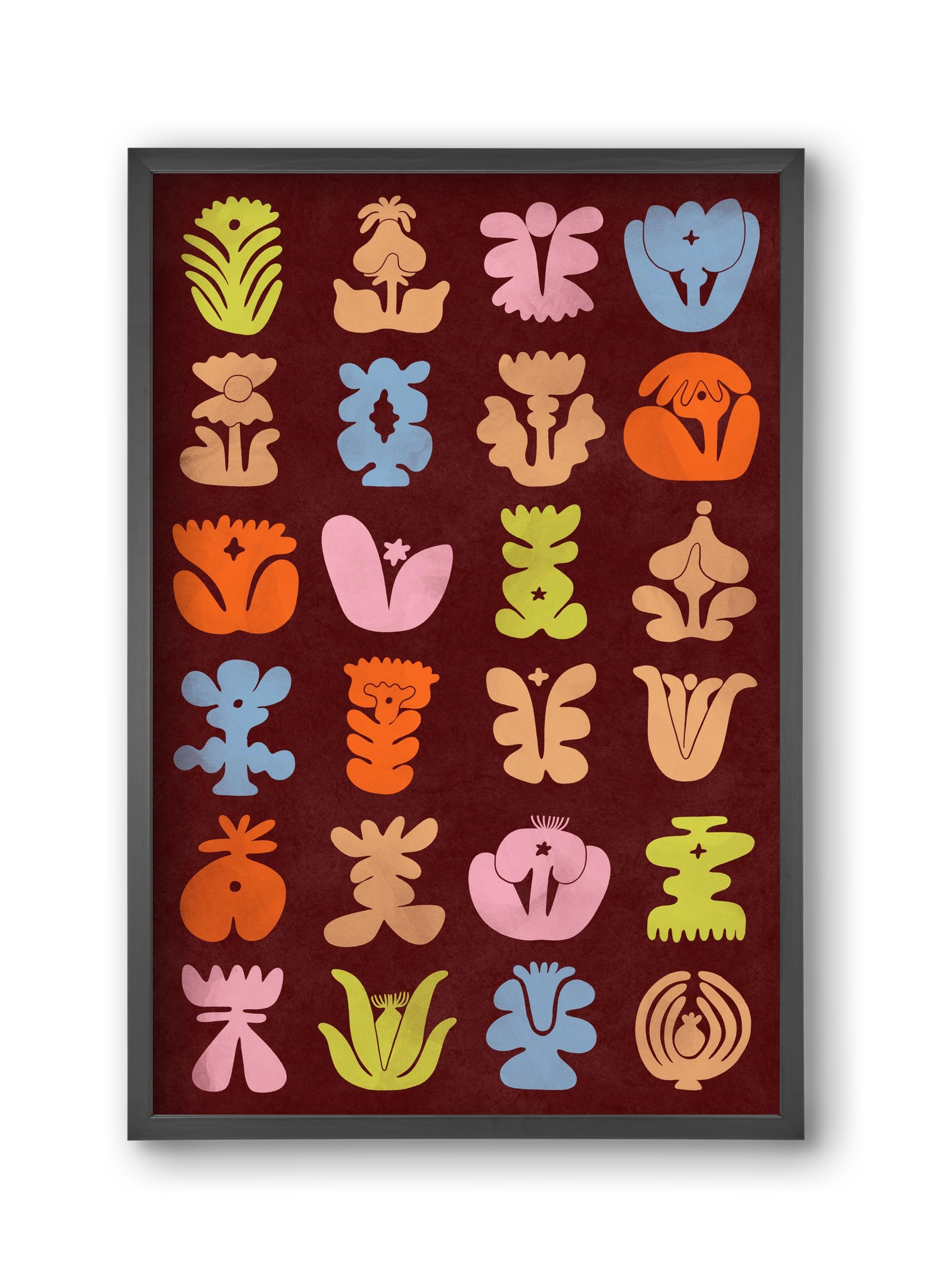 Colored Totem, 30x45 cm (30x45 cm), Fekete keret