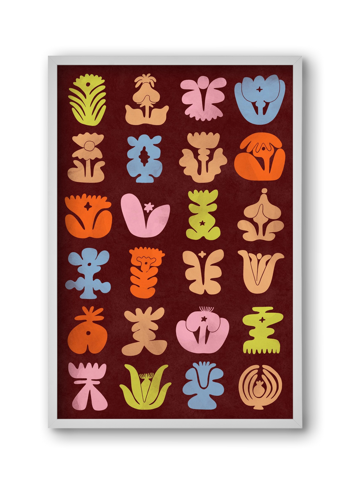 Colored Totem, 30x45 cm (30x45 cm), Fehér keret