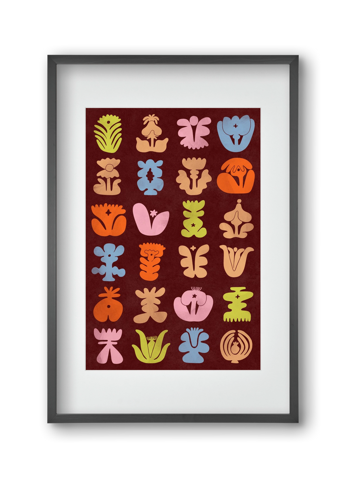 Colored Totem, 30x45 cm (20x30 cm), Fekete keret, paszpartuval