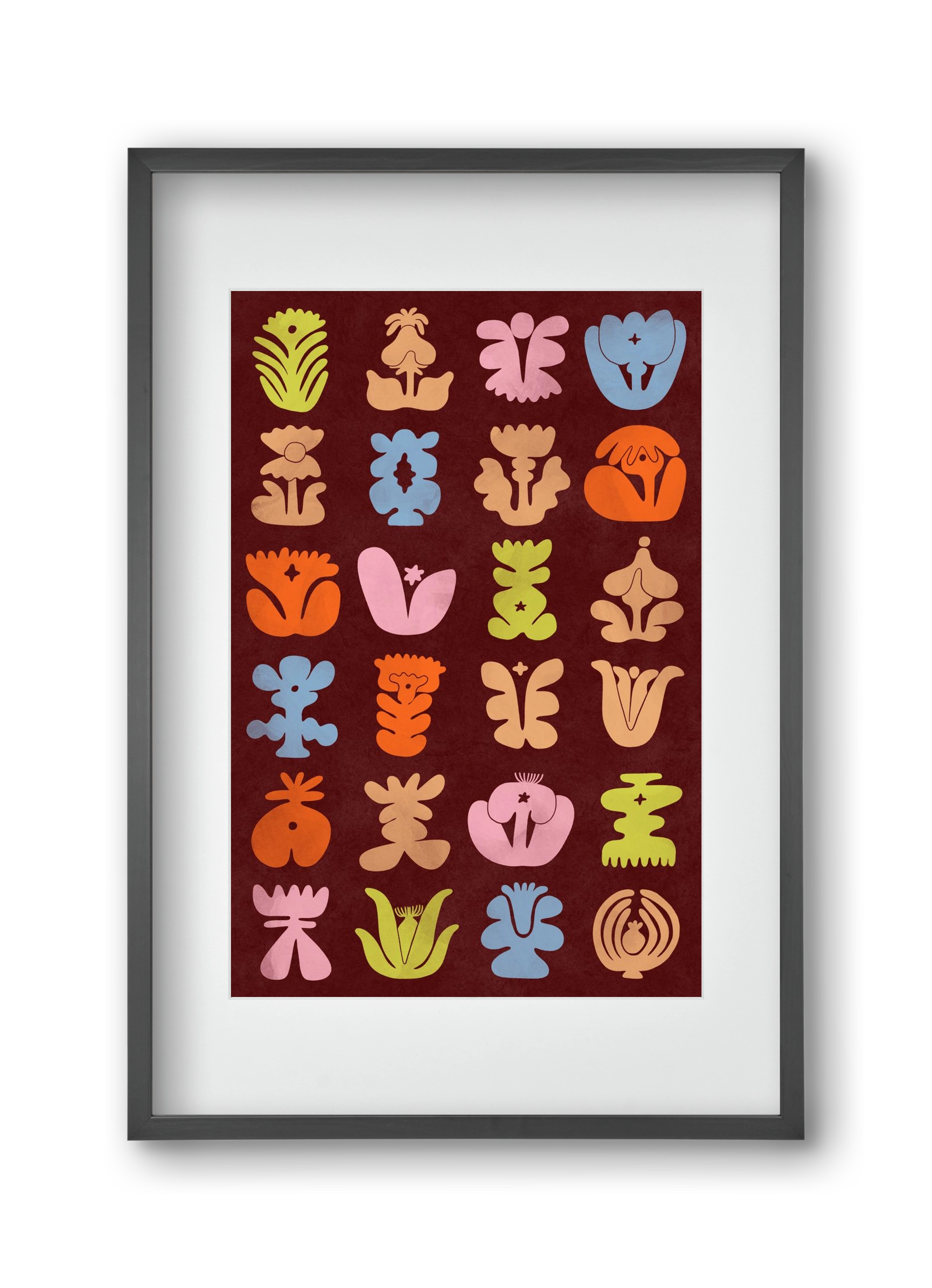 Colored Totem, 30x45 cm (20x30 cm), Fekete keret, paszpartuval