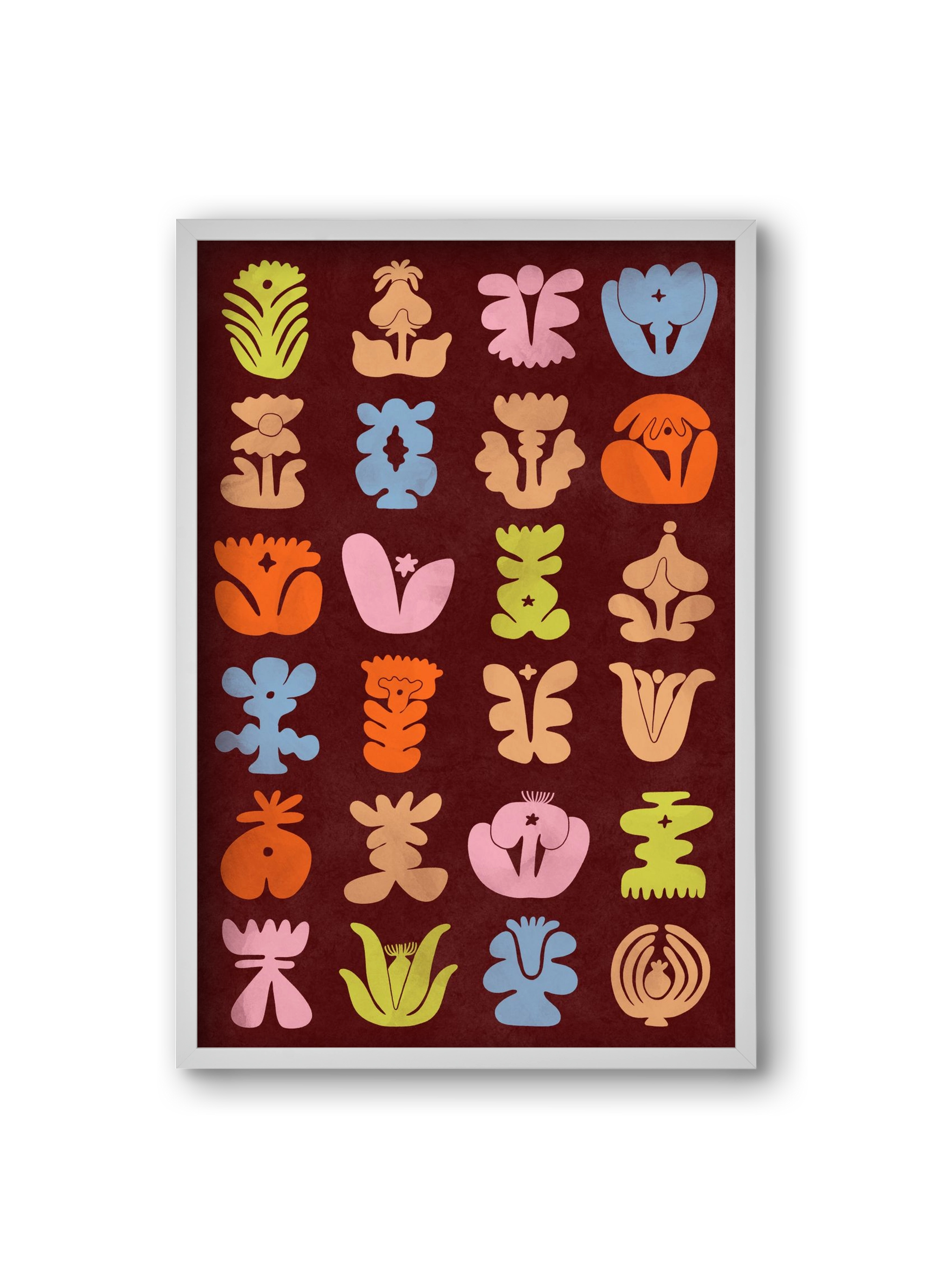 Colored Totem, 20x30 cm (20x30 cm), Fehér keret