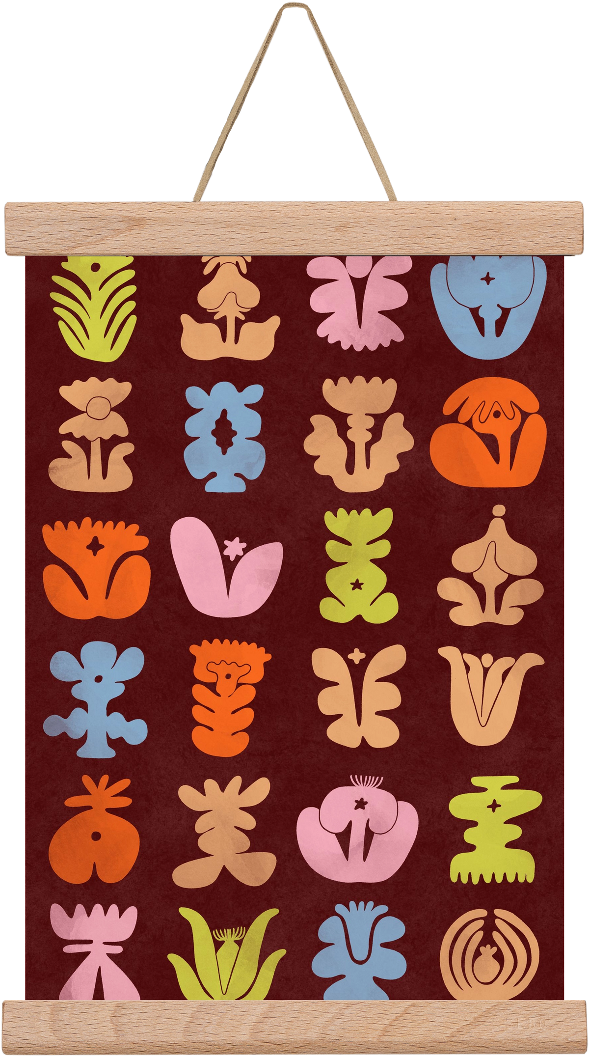 Colored Totem, 20x30 cm (20x30 cm), Tölgy akasztó