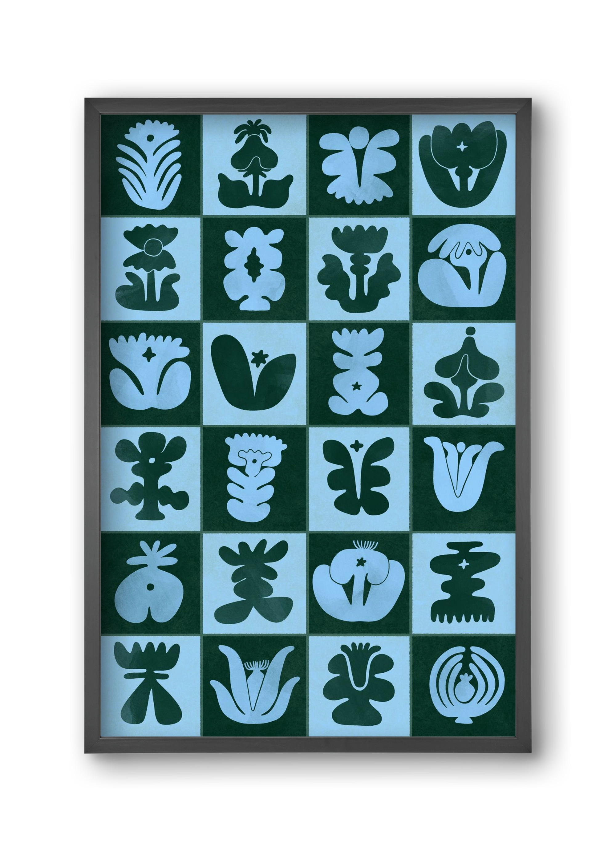 Green & Blue, 30x45 cm (30x45 cm), Fekete keret
