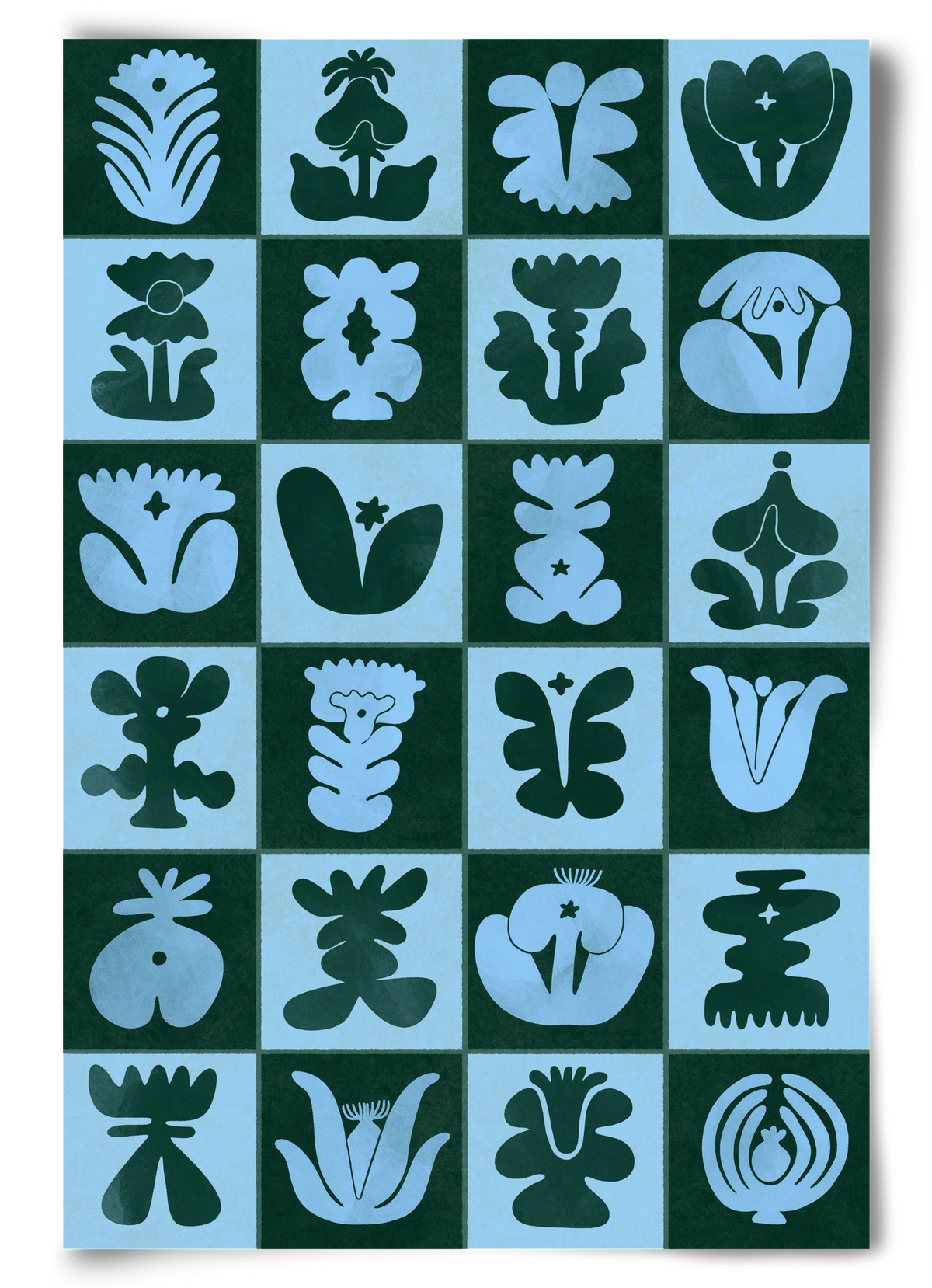 Green & Blue, 60x90 cm, Keret nélkül