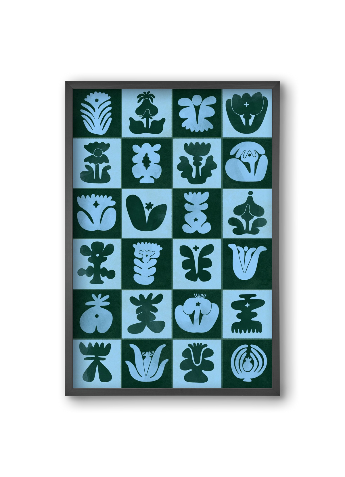 Green & Blue, 20x30 cm (20x30 cm), Fekete keret