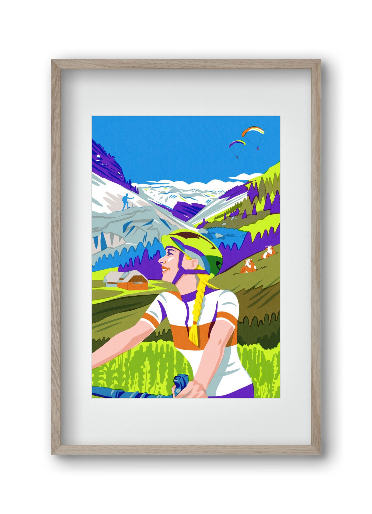 Austria, 30x45 cm (20x30 cm), Tölgy keret, paszpartuval