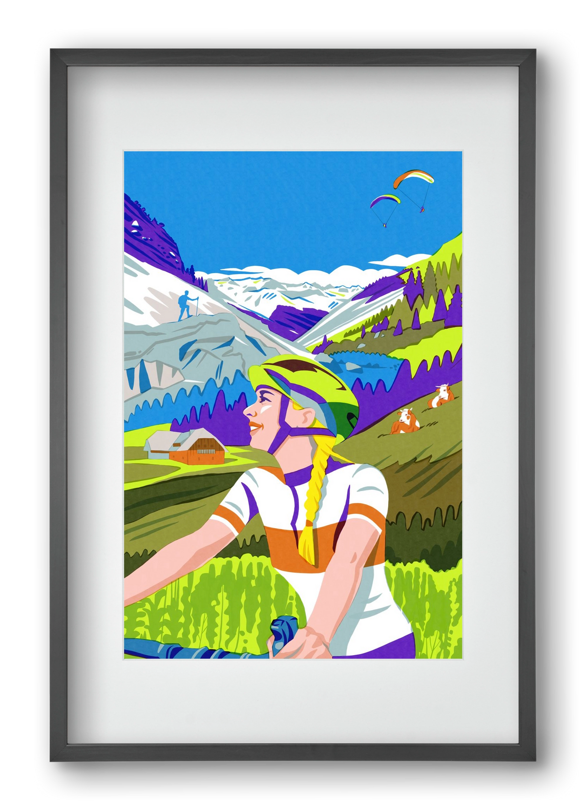 Austria, 40x60 cm (30x45 cm), Fekete keret, paszpartuval