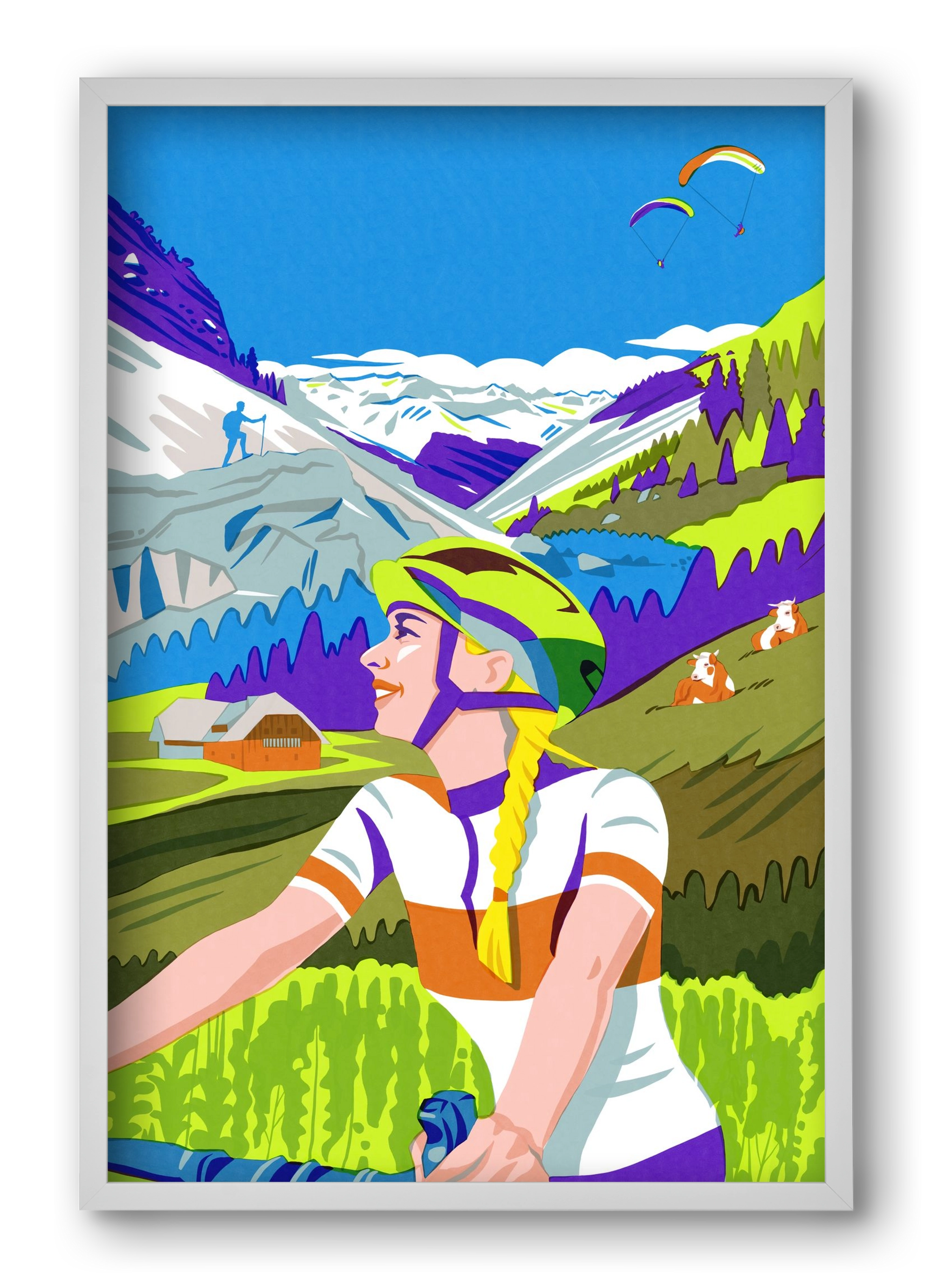 Austria, 40x60 cm (40x60 cm), Fehér keret