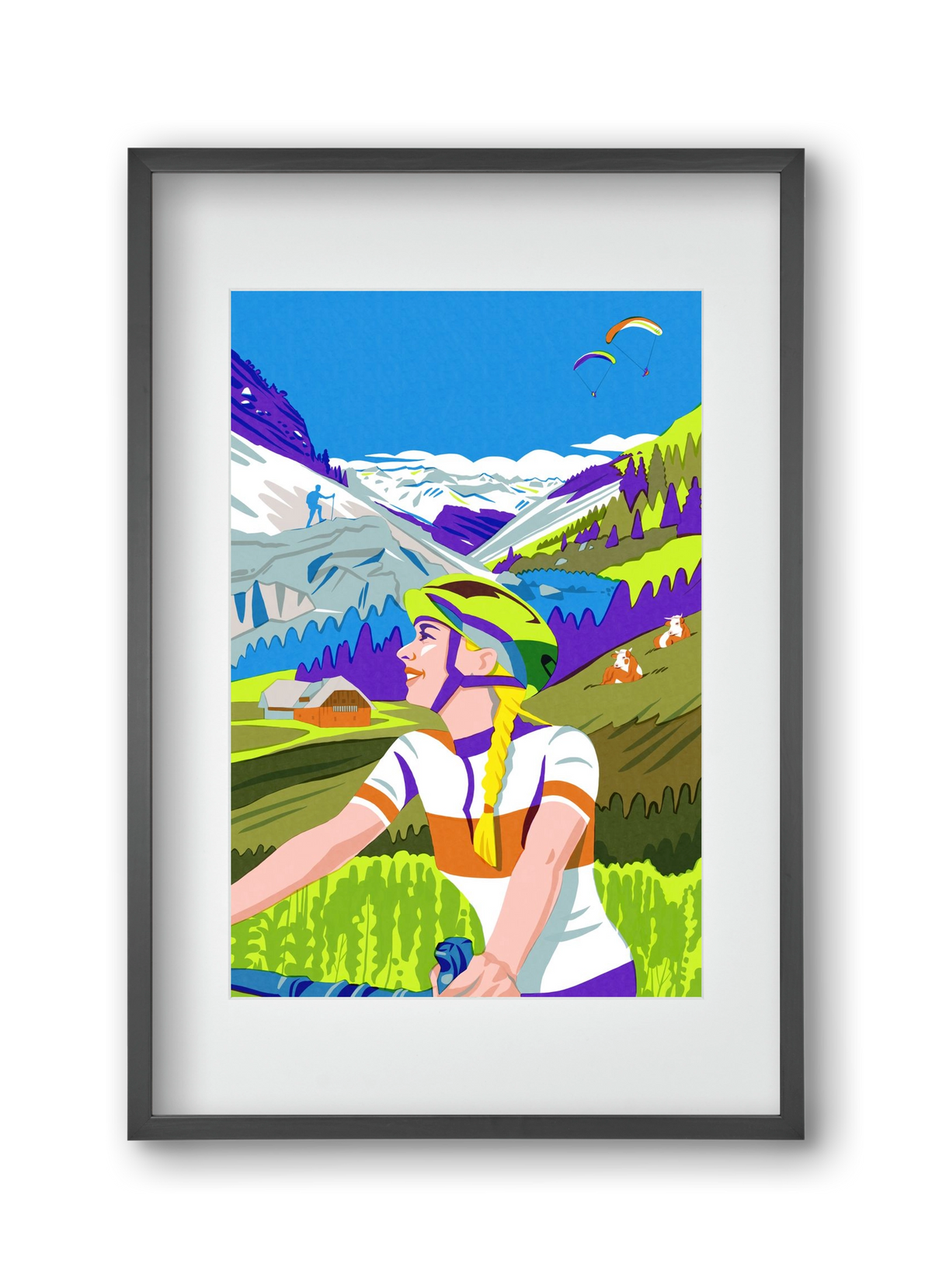 Austria, 30x45 cm (20x30 cm), Fekete keret, paszpartuval