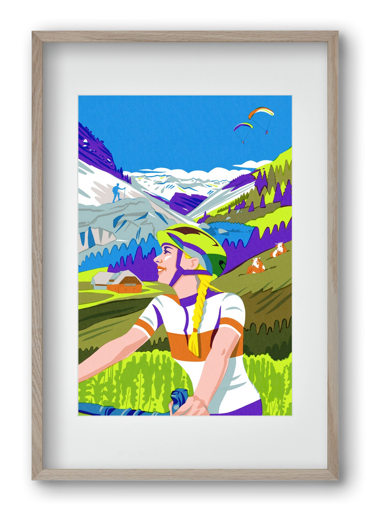 Austria, 40x60 cm (30x45 cm), Tölgy keret, paszpartuval