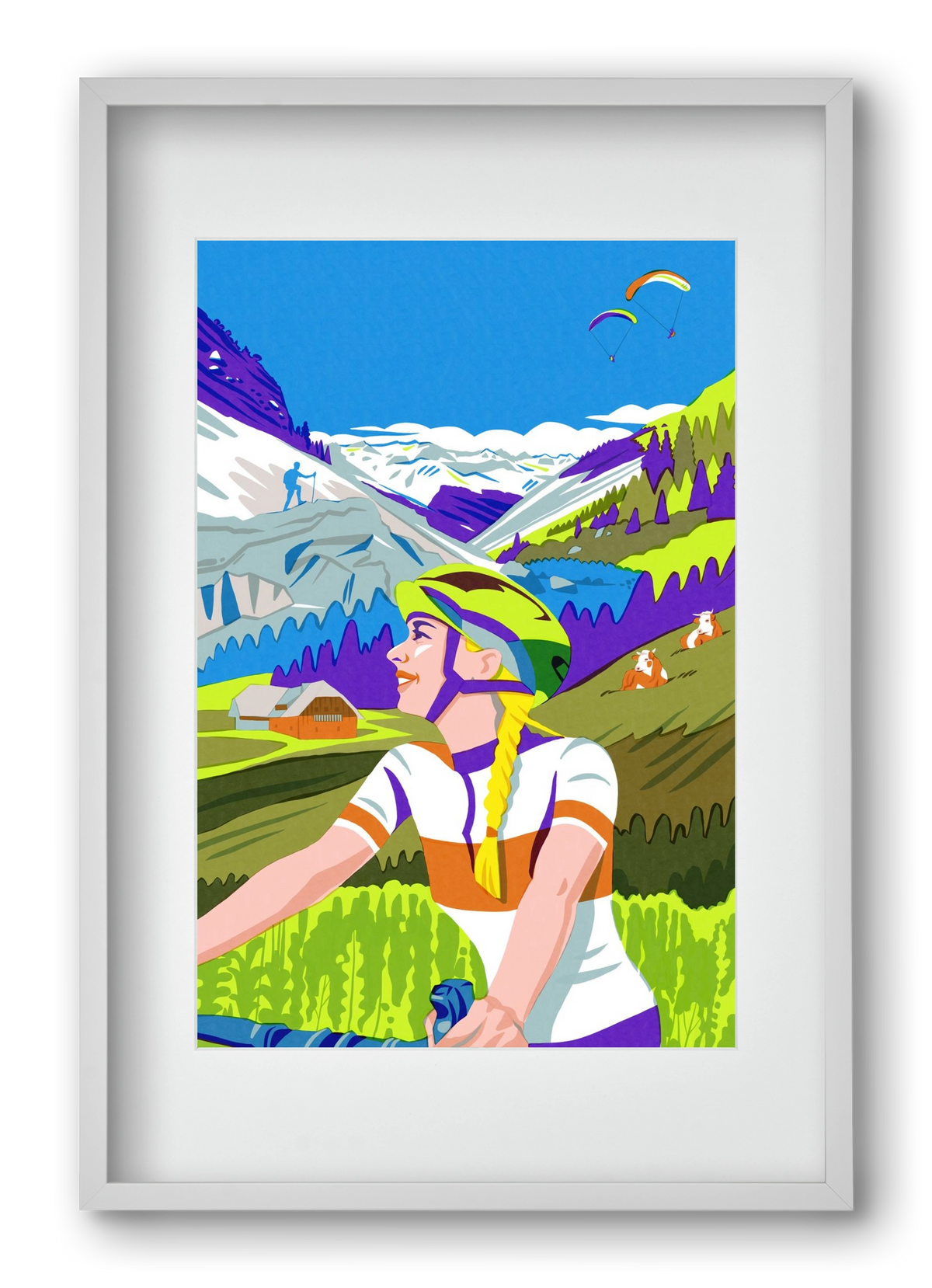 Austria, 40x60 cm (30x45 cm), Fehér keret, paszpartuval