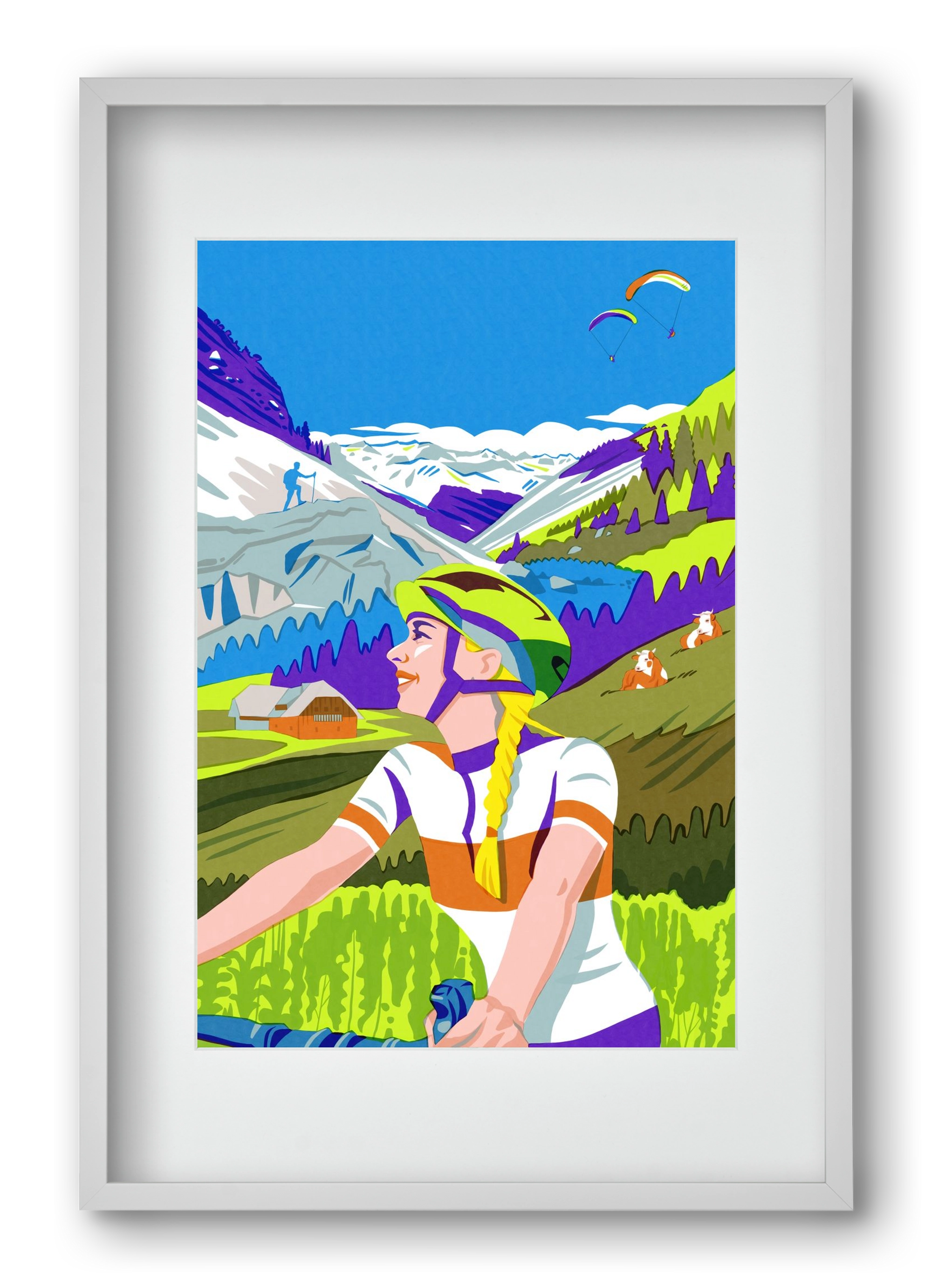 Austria, 40x60 cm (30x45 cm), Fehér keret, paszpartuval