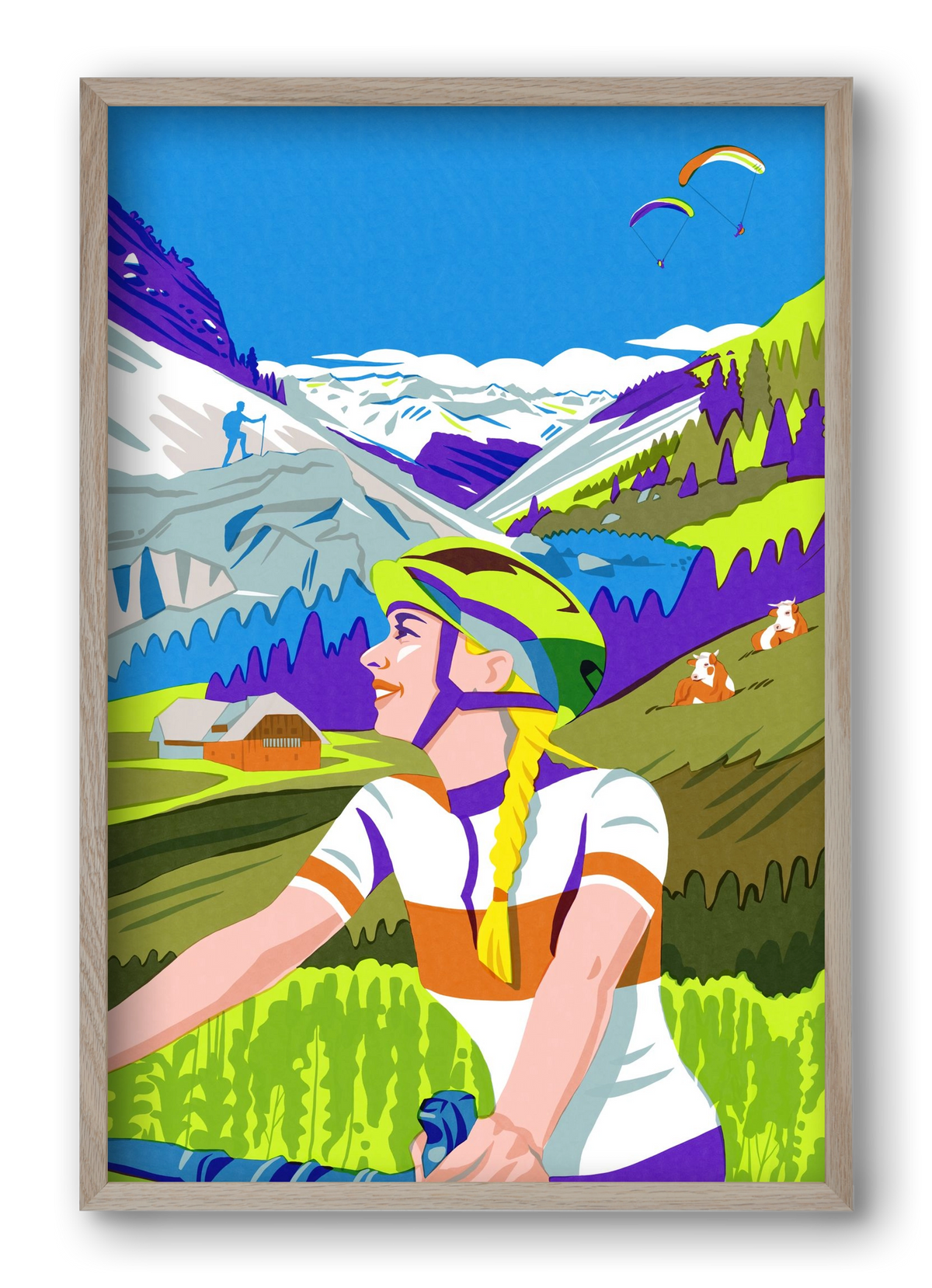 Austria, 40x60 cm (40x60 cm), Tölgy keret