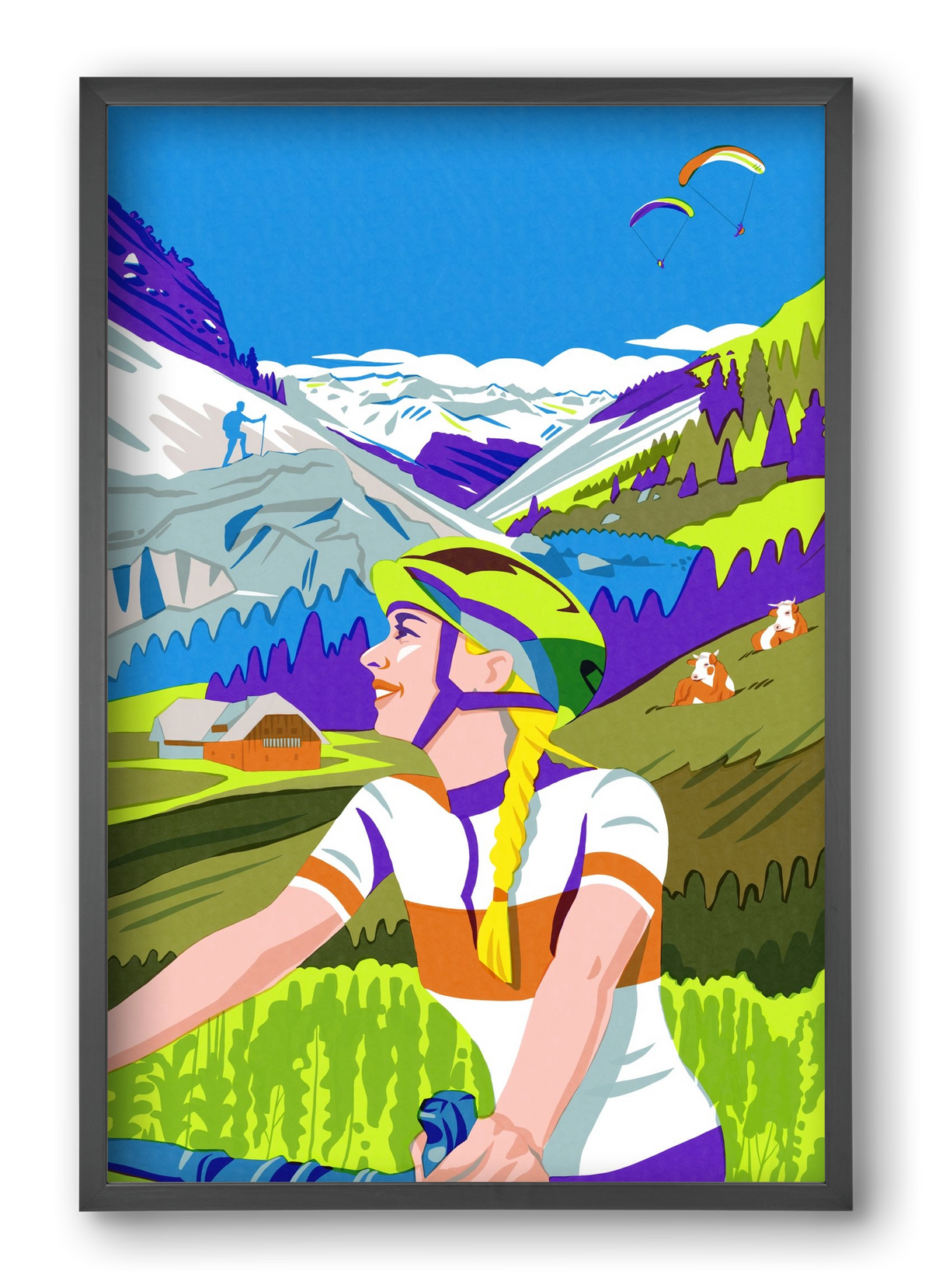 Austria, 40x60 cm (40x60 cm), Fekete keret