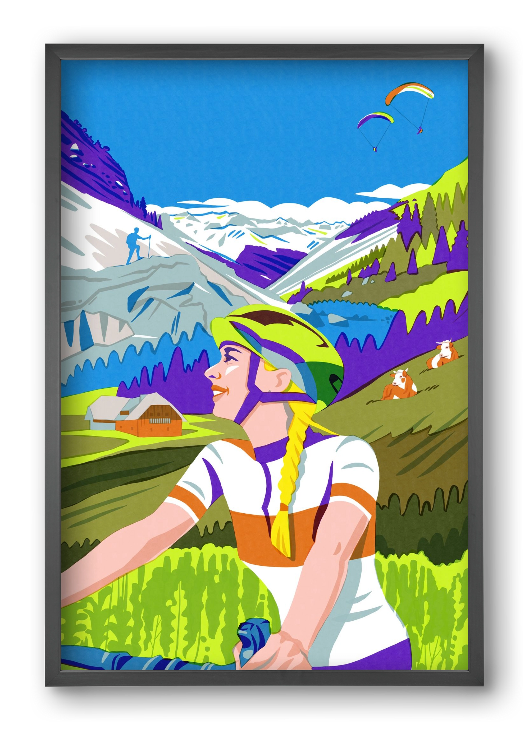 Austria, 40x60 cm (40x60 cm), Fekete keret