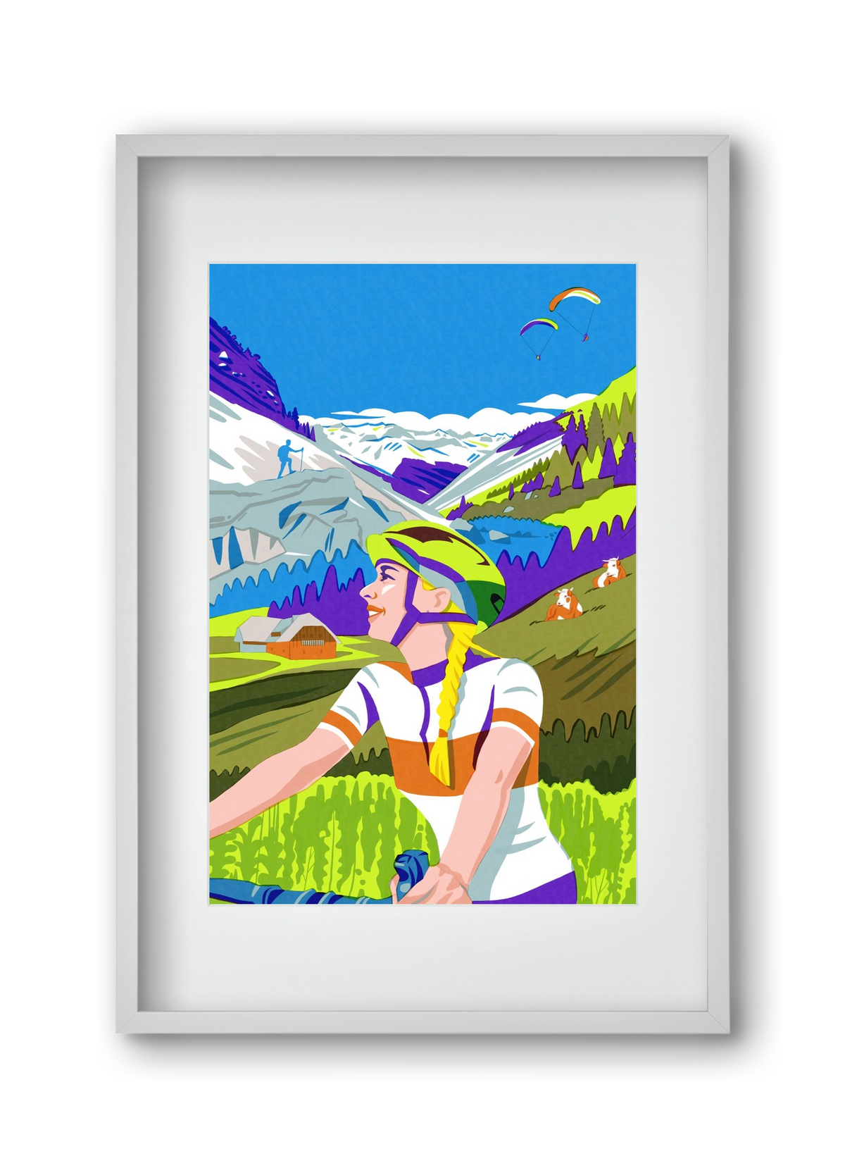 Austria, 30x45 cm (20x30 cm), Fehér keret, paszpartuval