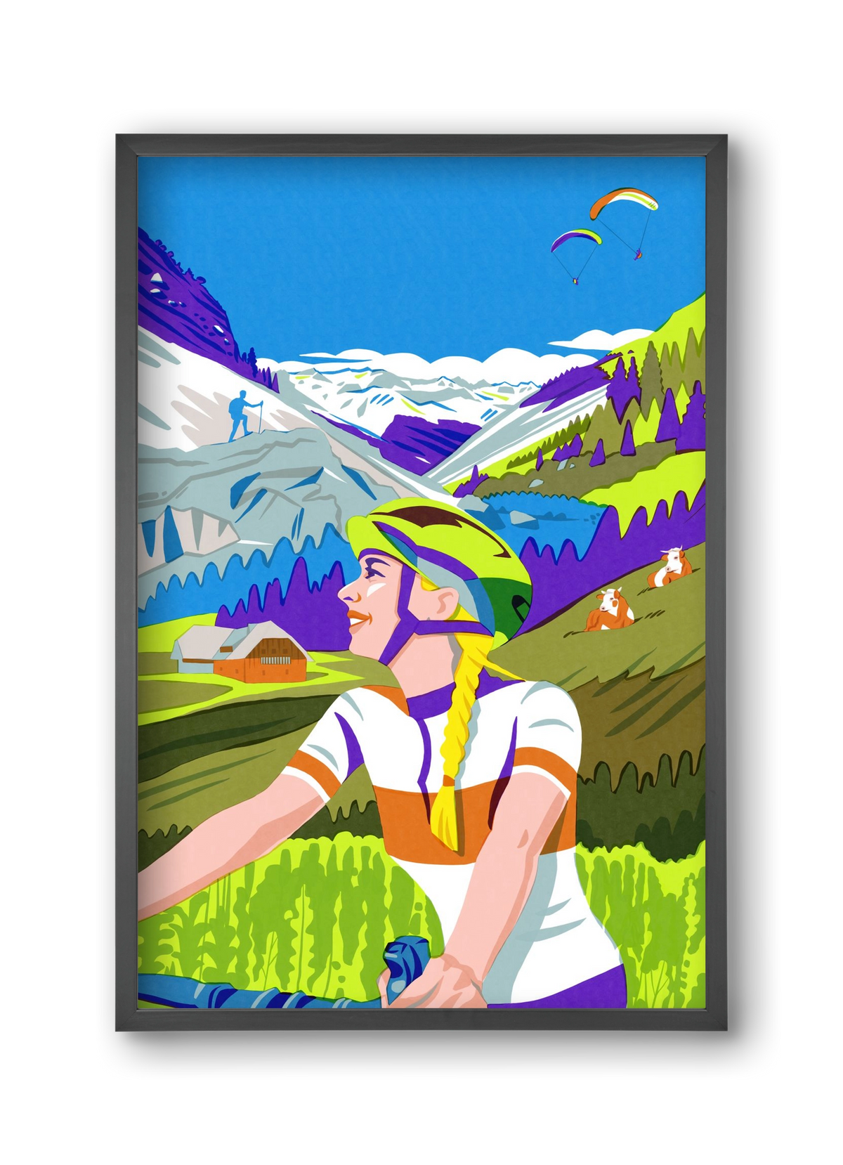 Austria, 30x45 cm (30x45 cm), Fekete keret