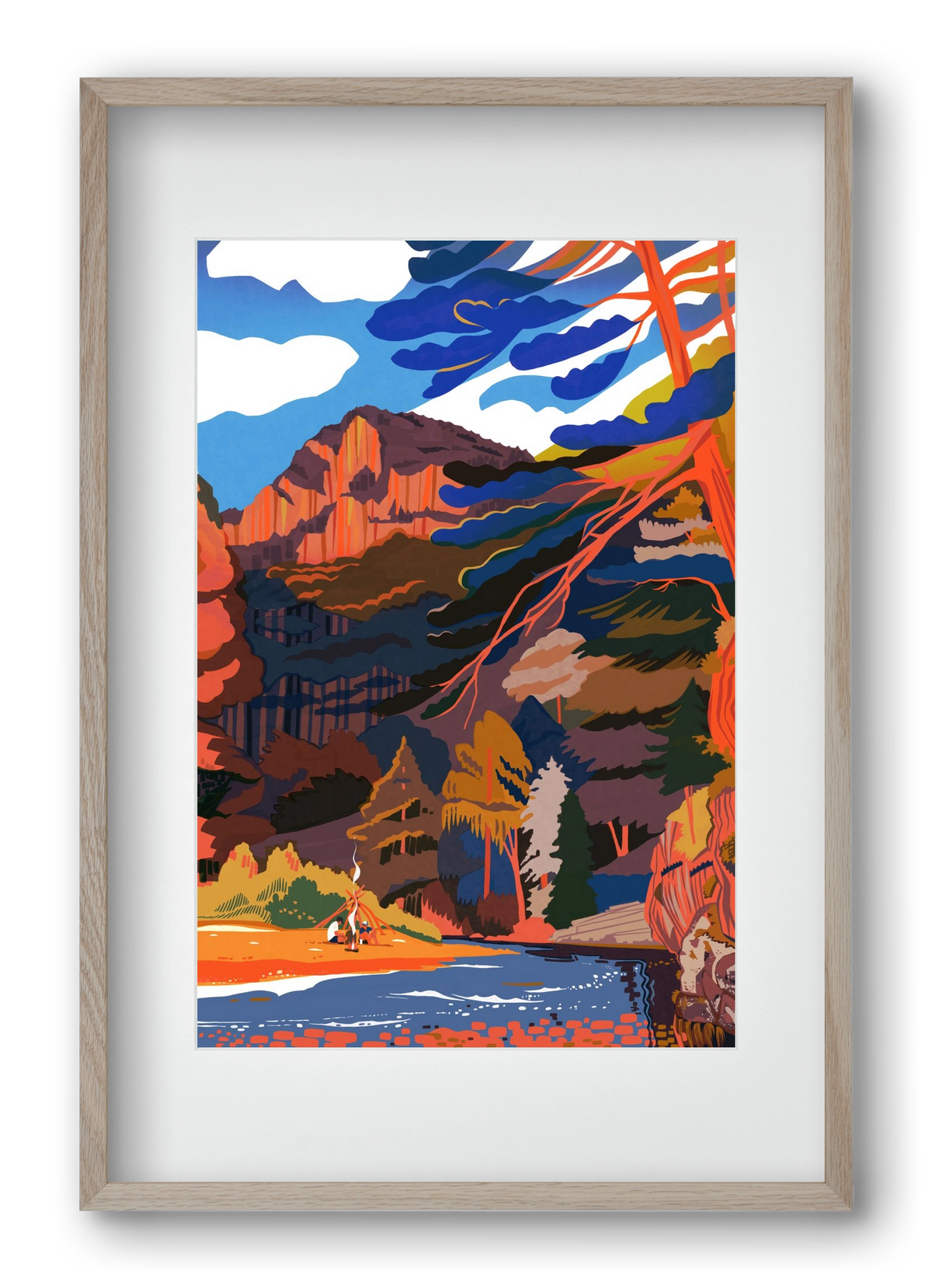 Höllental, 40x60 cm (30x45 cm), Tölgy keret, paszpartuval