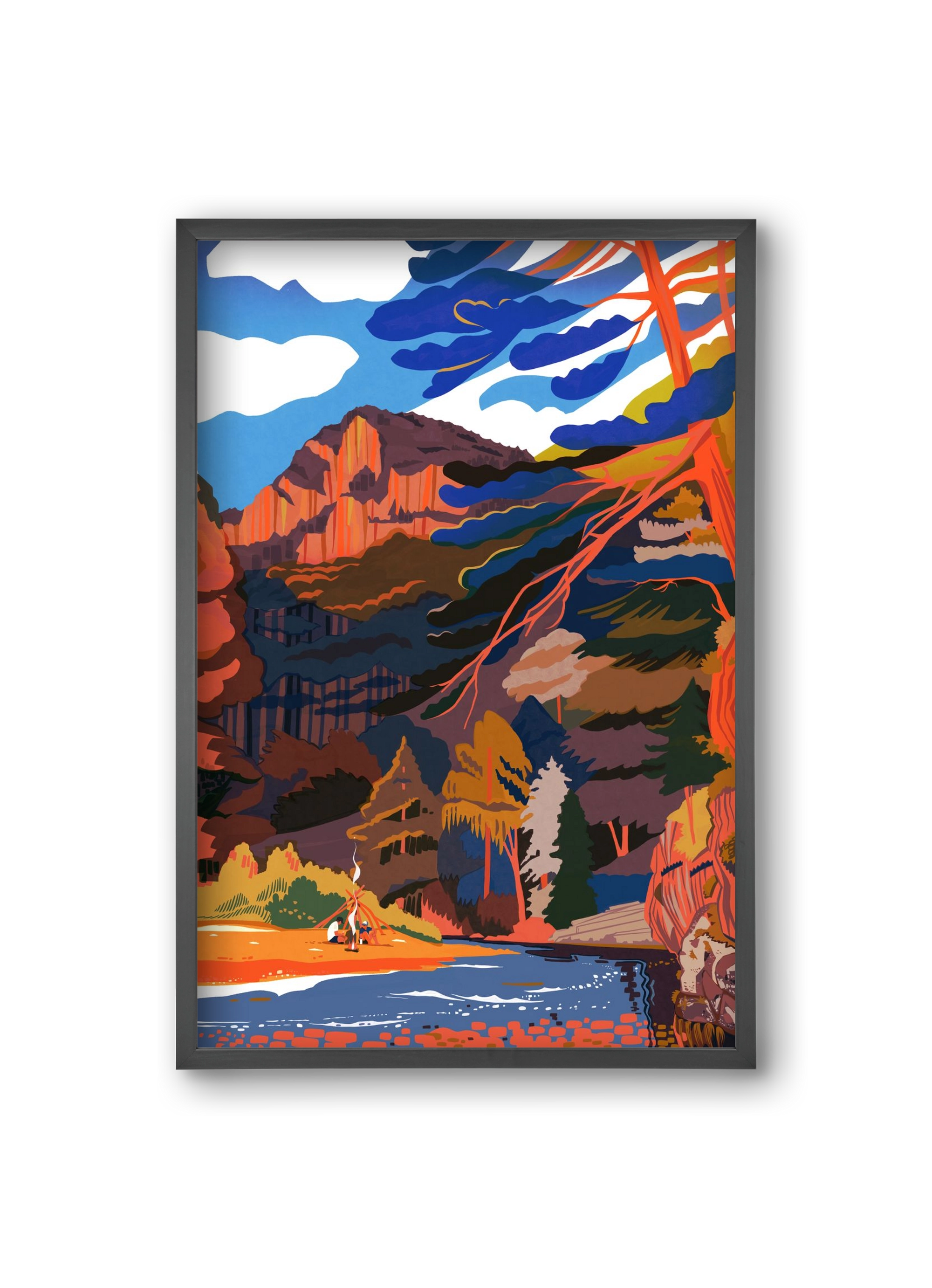 Höllental, 20x30 cm (20x30 cm), Fekete keret