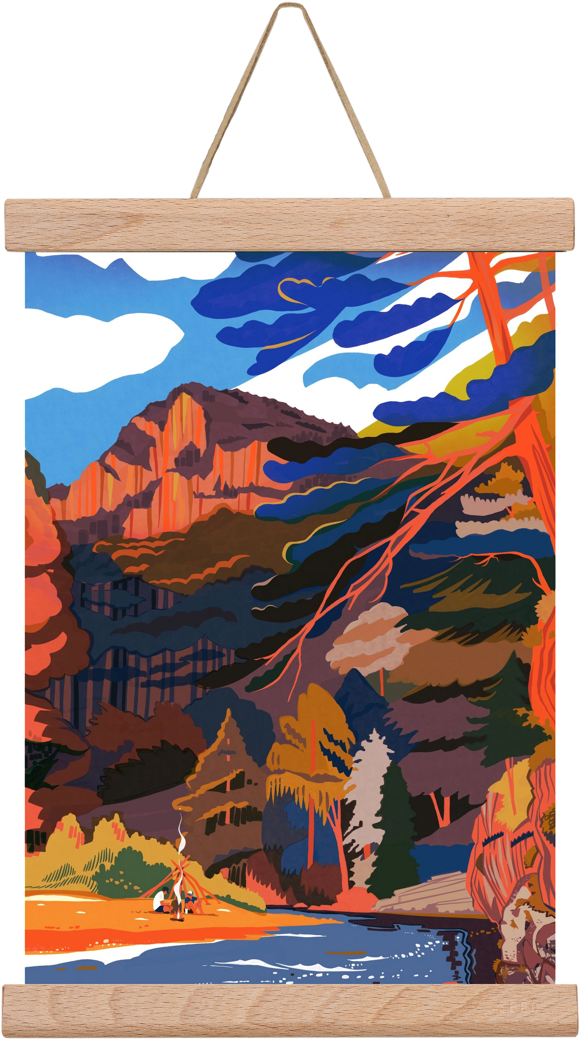 Höllental, 20x30 cm (20x30 cm), Tölgy akasztó