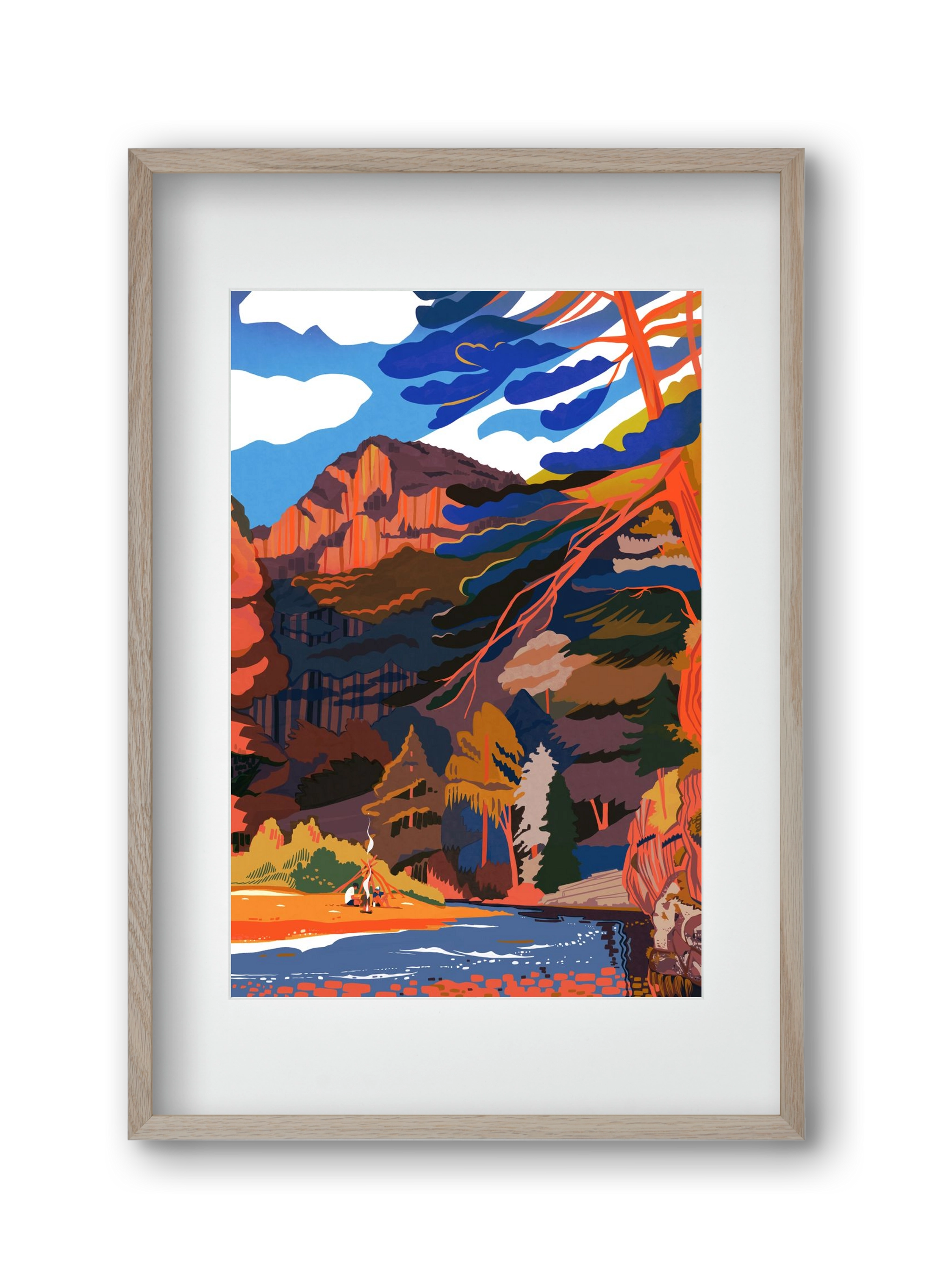 Höllental, 30x45 cm (20x30 cm), Tölgy keret, paszpartuval