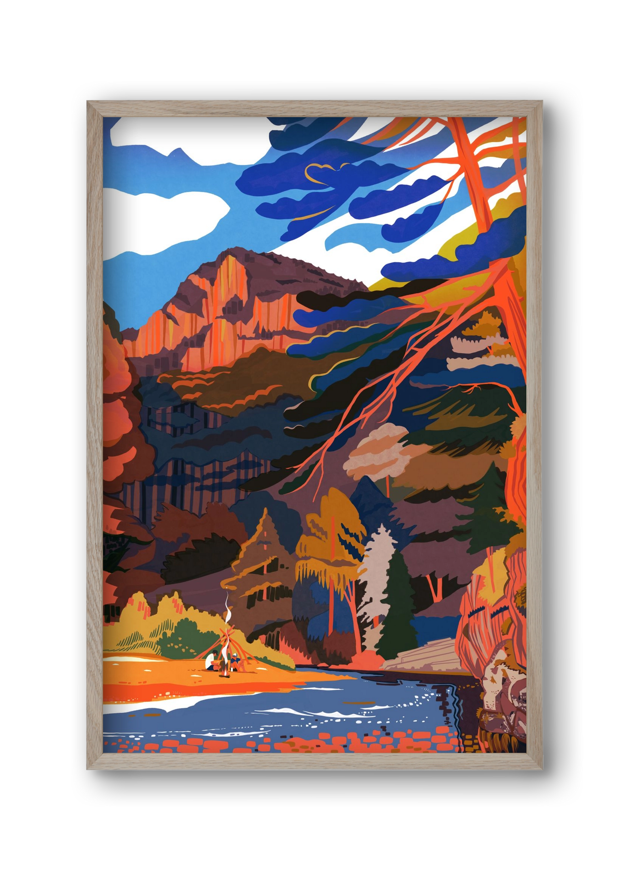 Höllental, 30x45 cm (30x45 cm), Tölgy keret