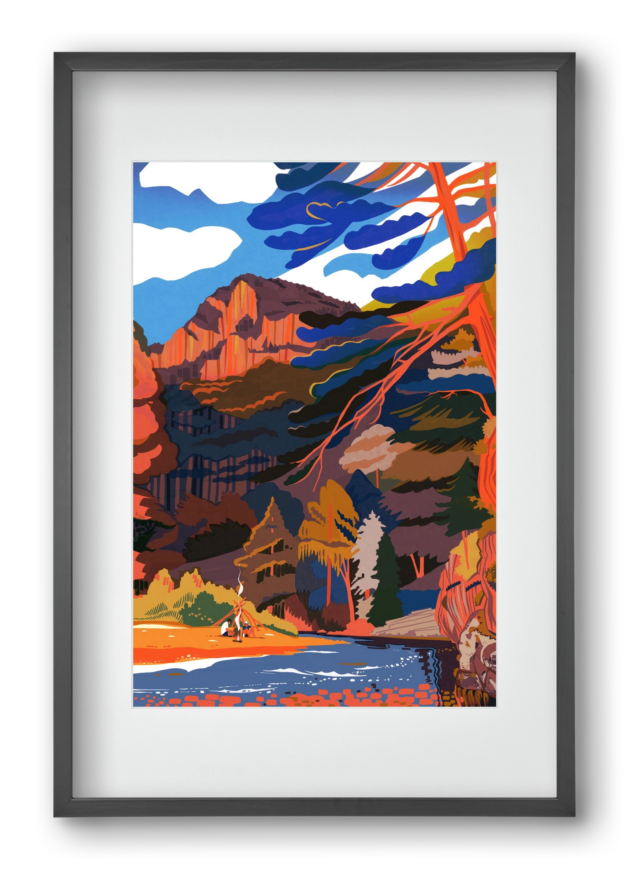 Höllental, 40x60 cm (30x45 cm), Fekete keret, paszpartuval