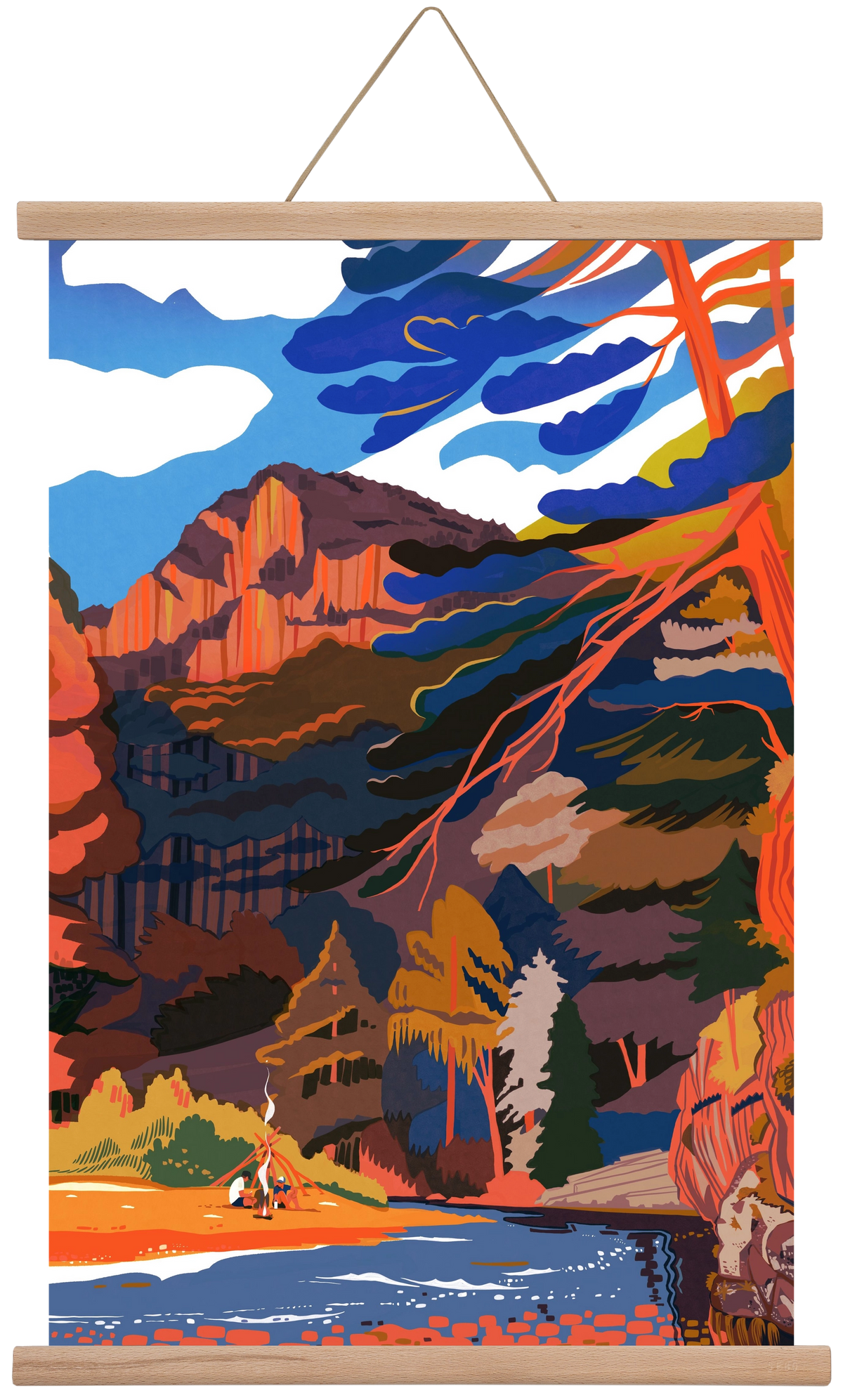 Höllental, 40x60 cm (40x60 cm), Tölgy akasztó