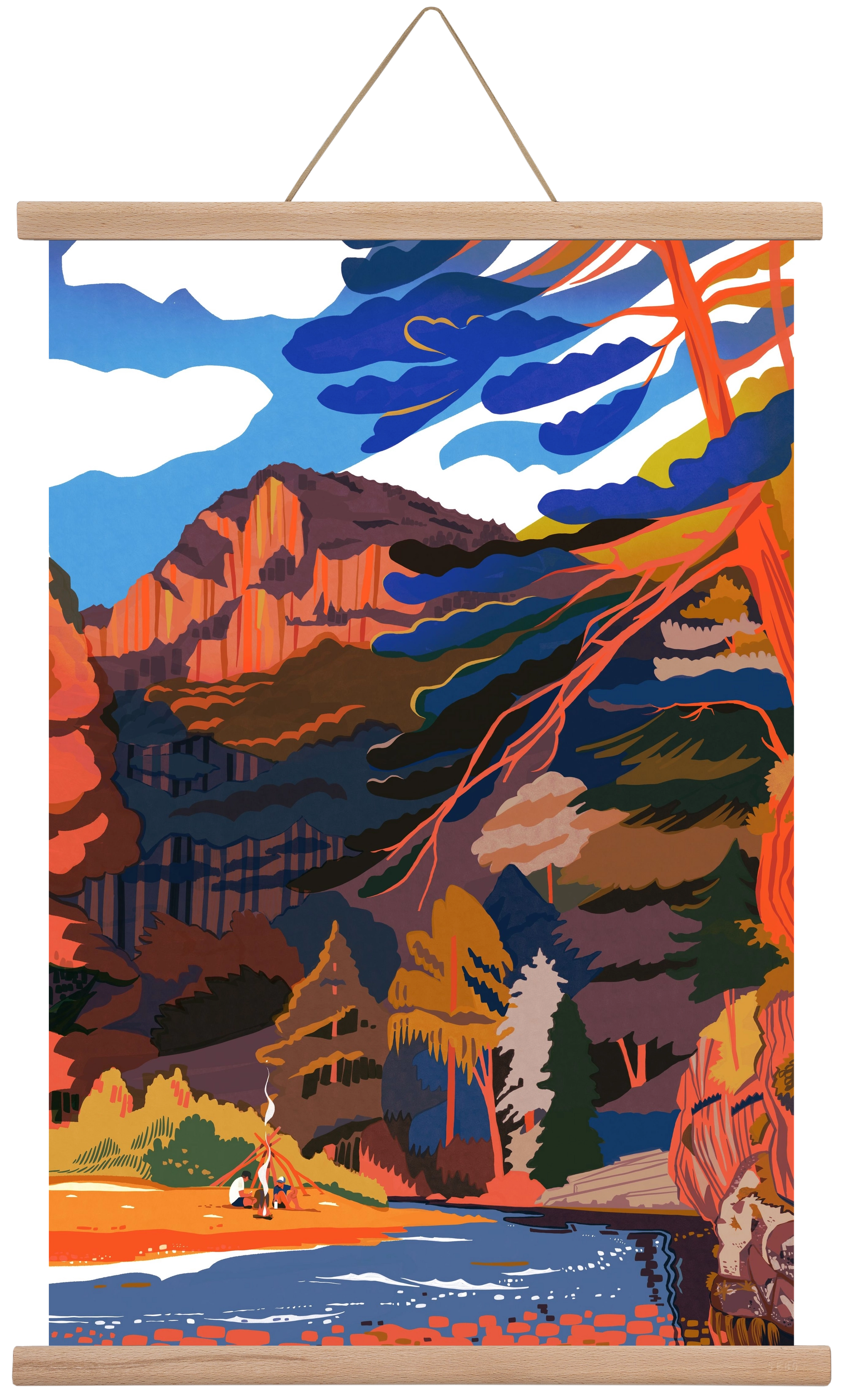 Höllental, 40x60 cm (40x60 cm), Tölgy akasztó