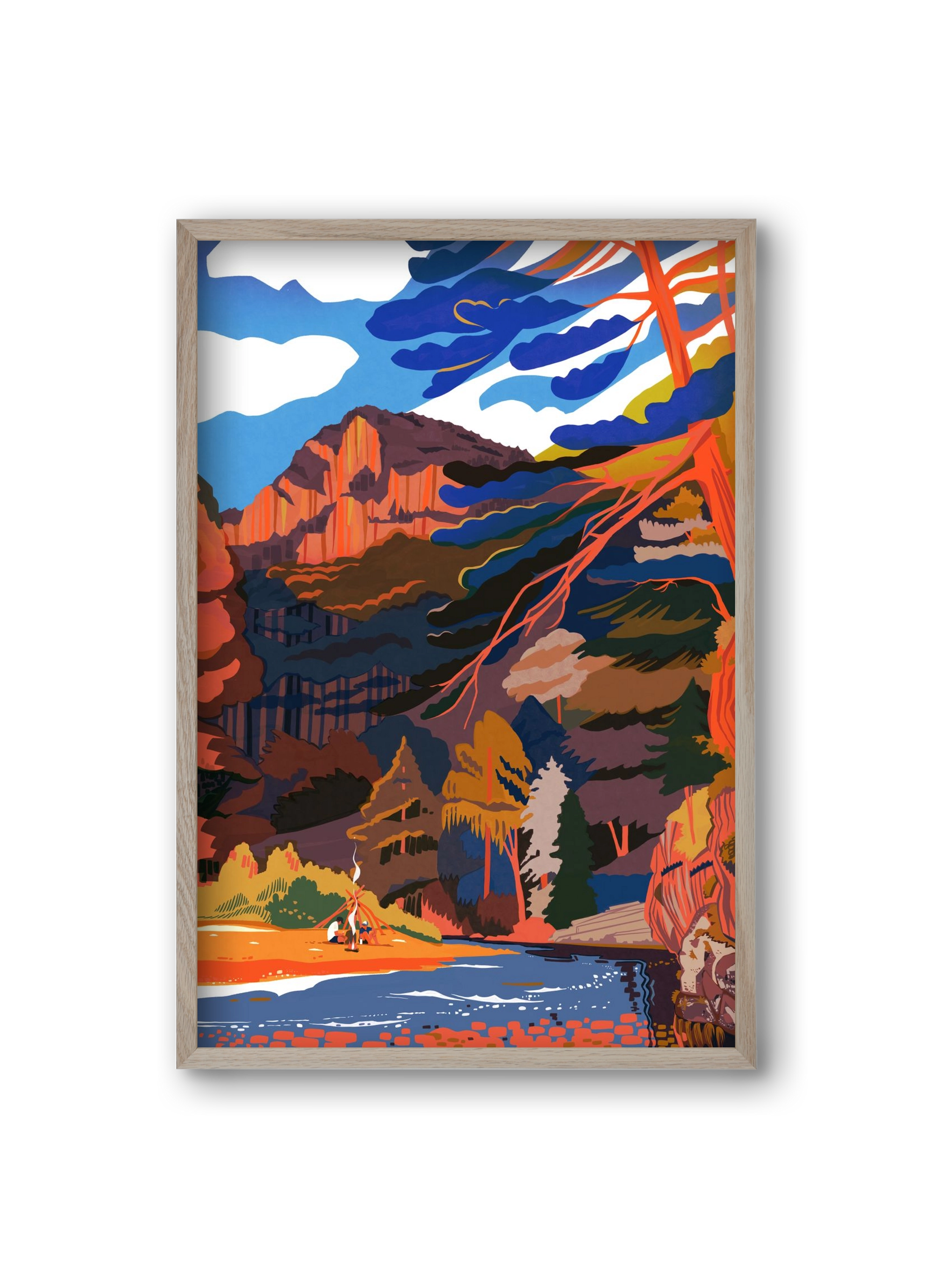 Höllental, 20x30 cm (20x30 cm), Tölgy keret