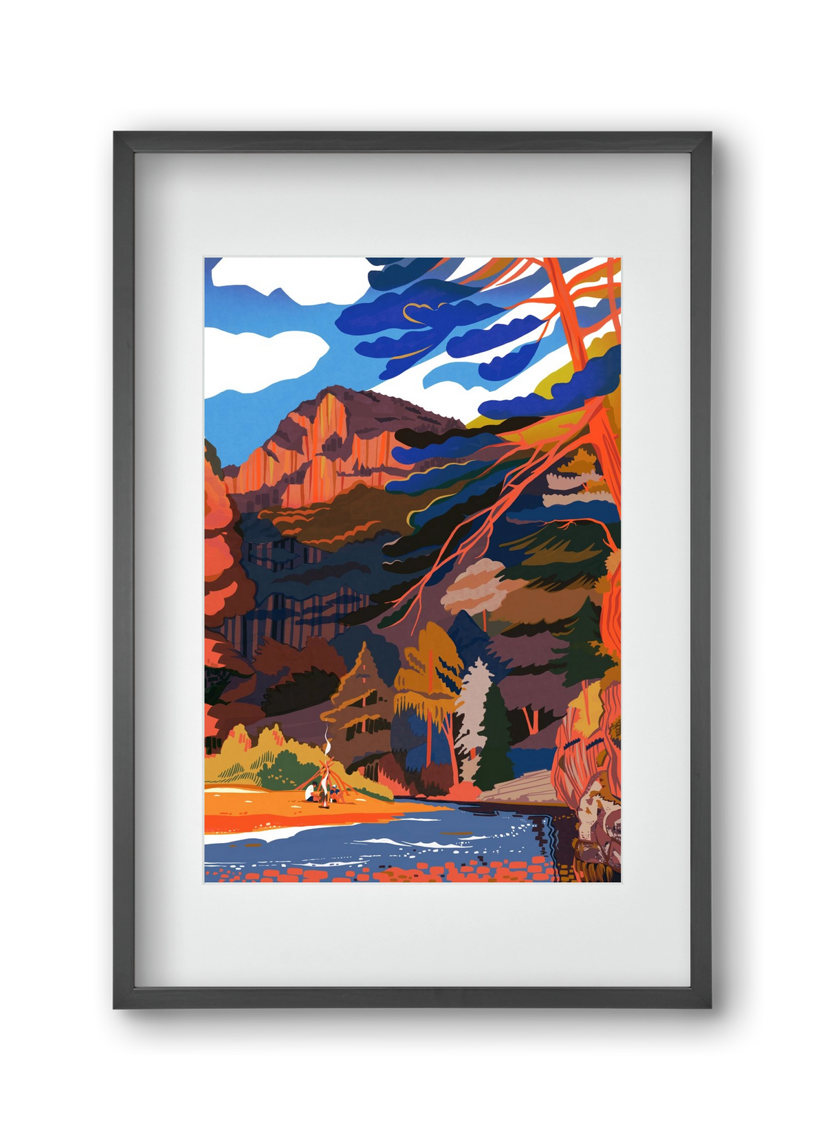 Höllental, 30x45 cm (20x30 cm), Fekete keret, paszpartuval