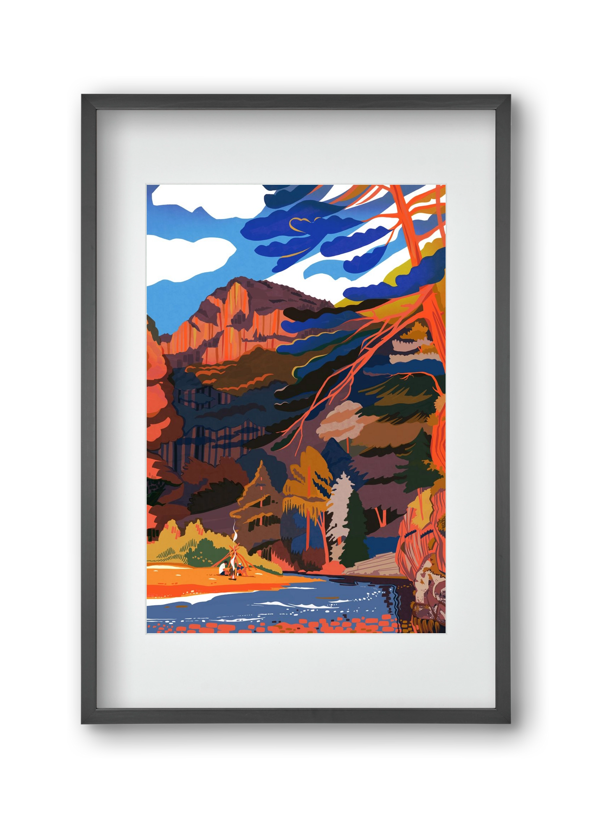 Höllental, 30x45 cm (20x30 cm), Fekete keret, paszpartuval