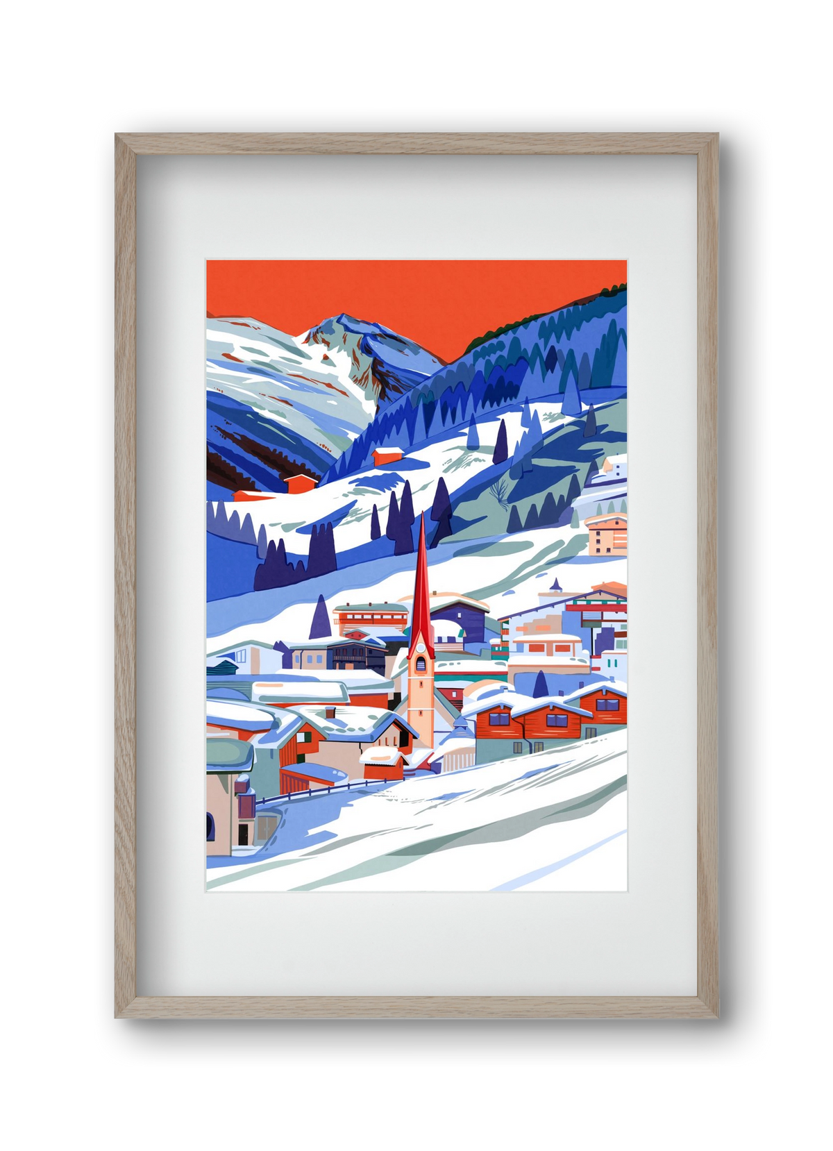 Zillertal, 30x45 cm (20x30 cm), Tölgy keret, paszpartuval