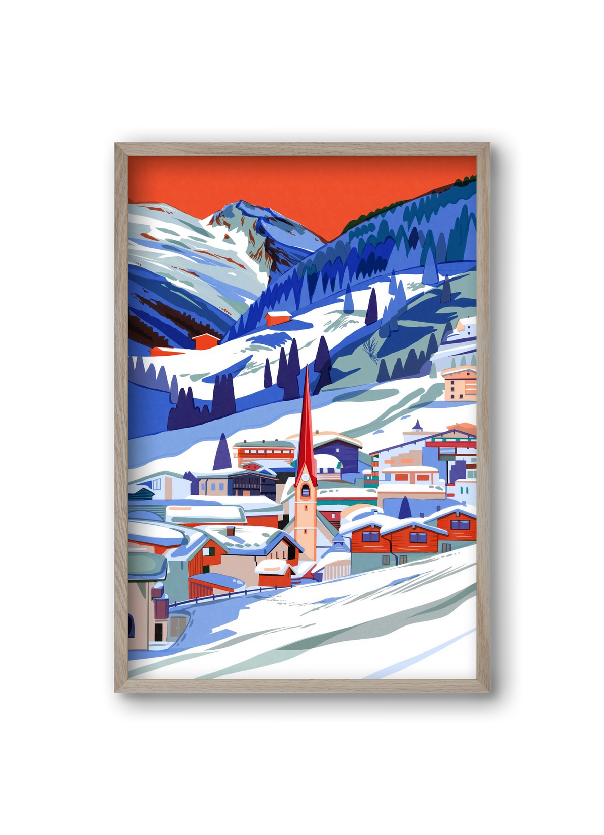 Zillertal, 20x30 cm (20x30 cm), Tölgy keret