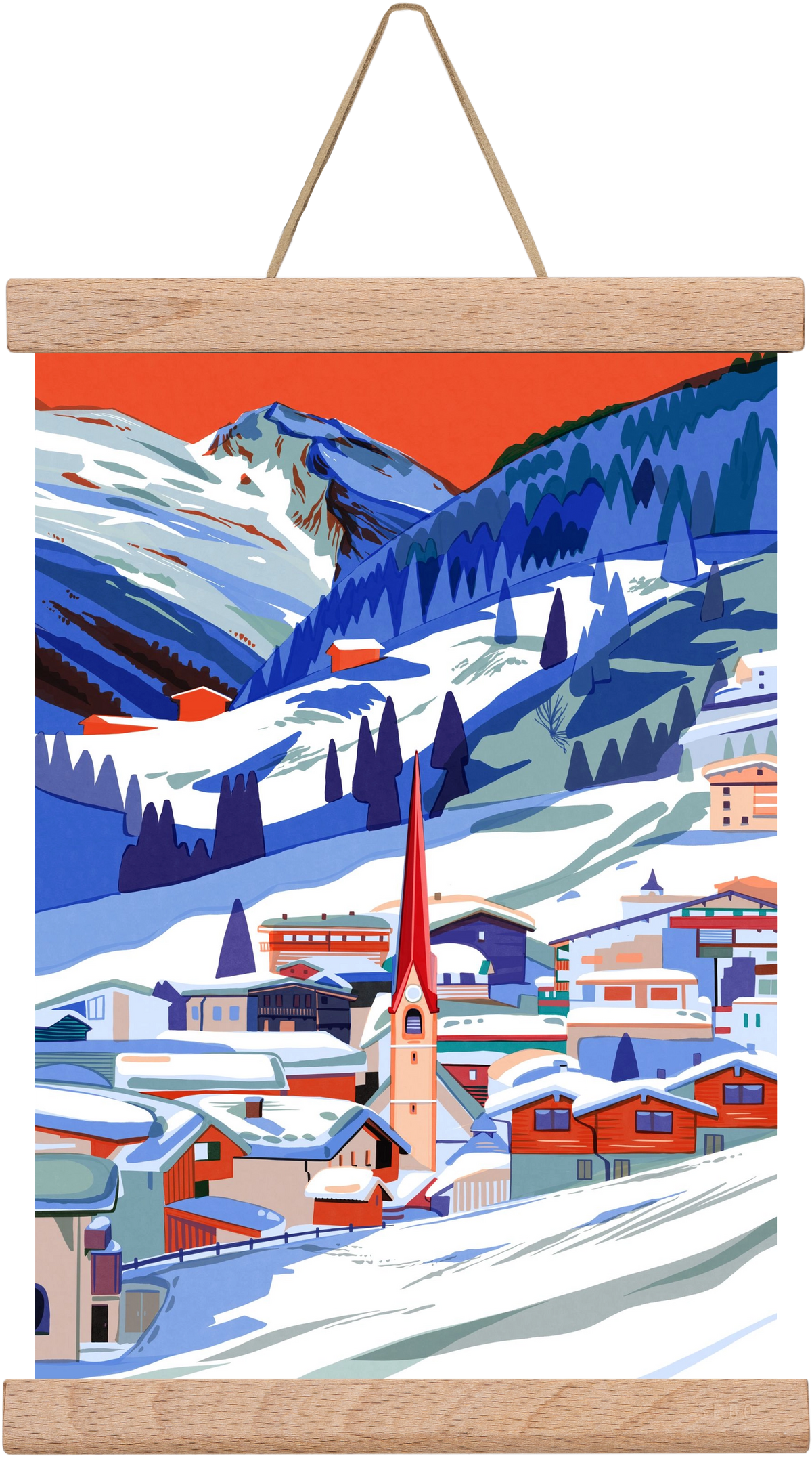 Zillertal, 20x30 cm (20x30 cm), Tölgy akasztó